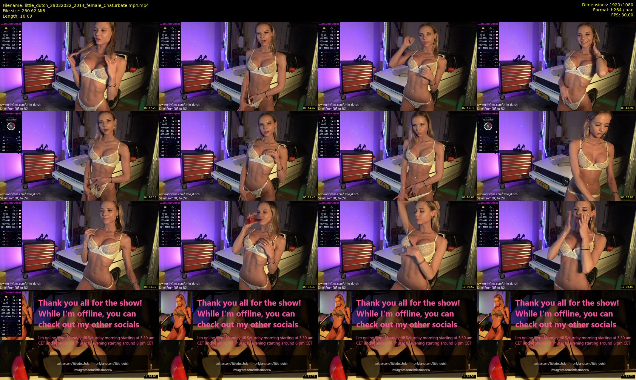 little_dutch — 17 minute Chaturbate female cam show recording, 1080p, Mar 29, 2022