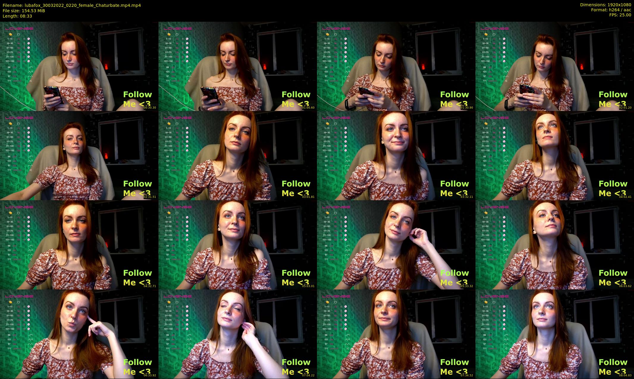 lubafox — 9 minute Chaturbate female cam show recording, 1080p, Mar 30, 2022