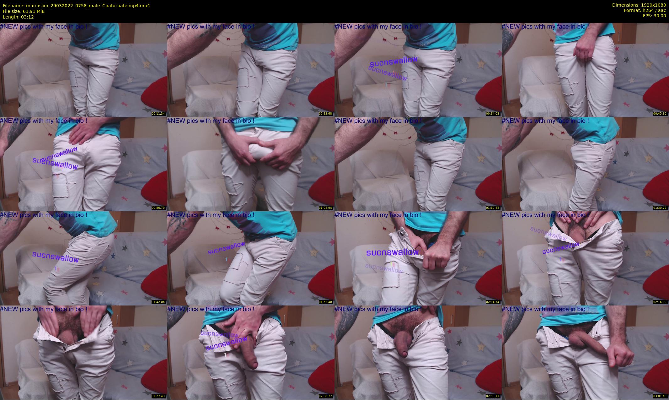 marioslim — 4 minute Chaturbate male cam show recording, 1080p, Mar 29, 2022