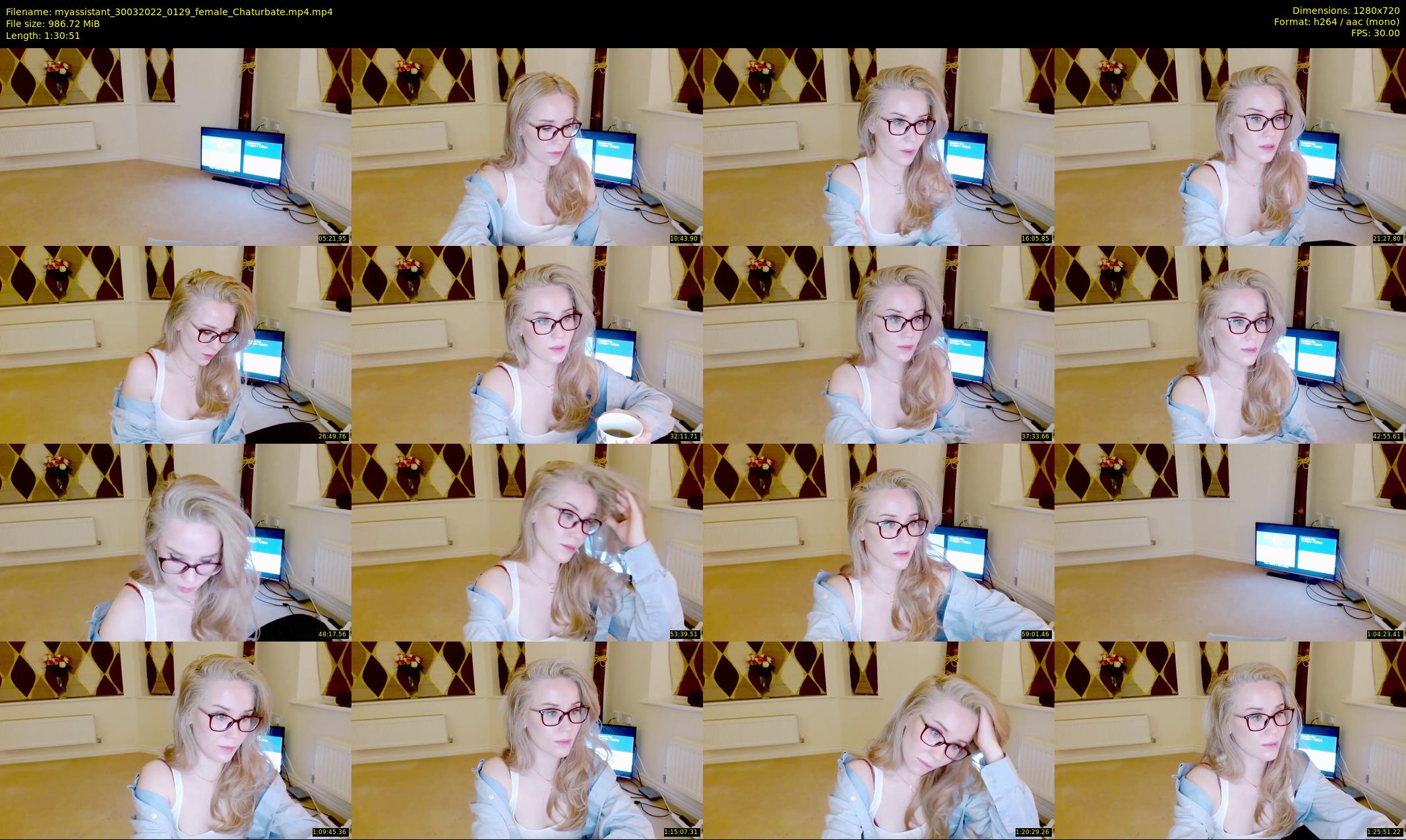 myassistant — 91 minute Chaturbate female cam show recording, 720p, Mar 30, 2022