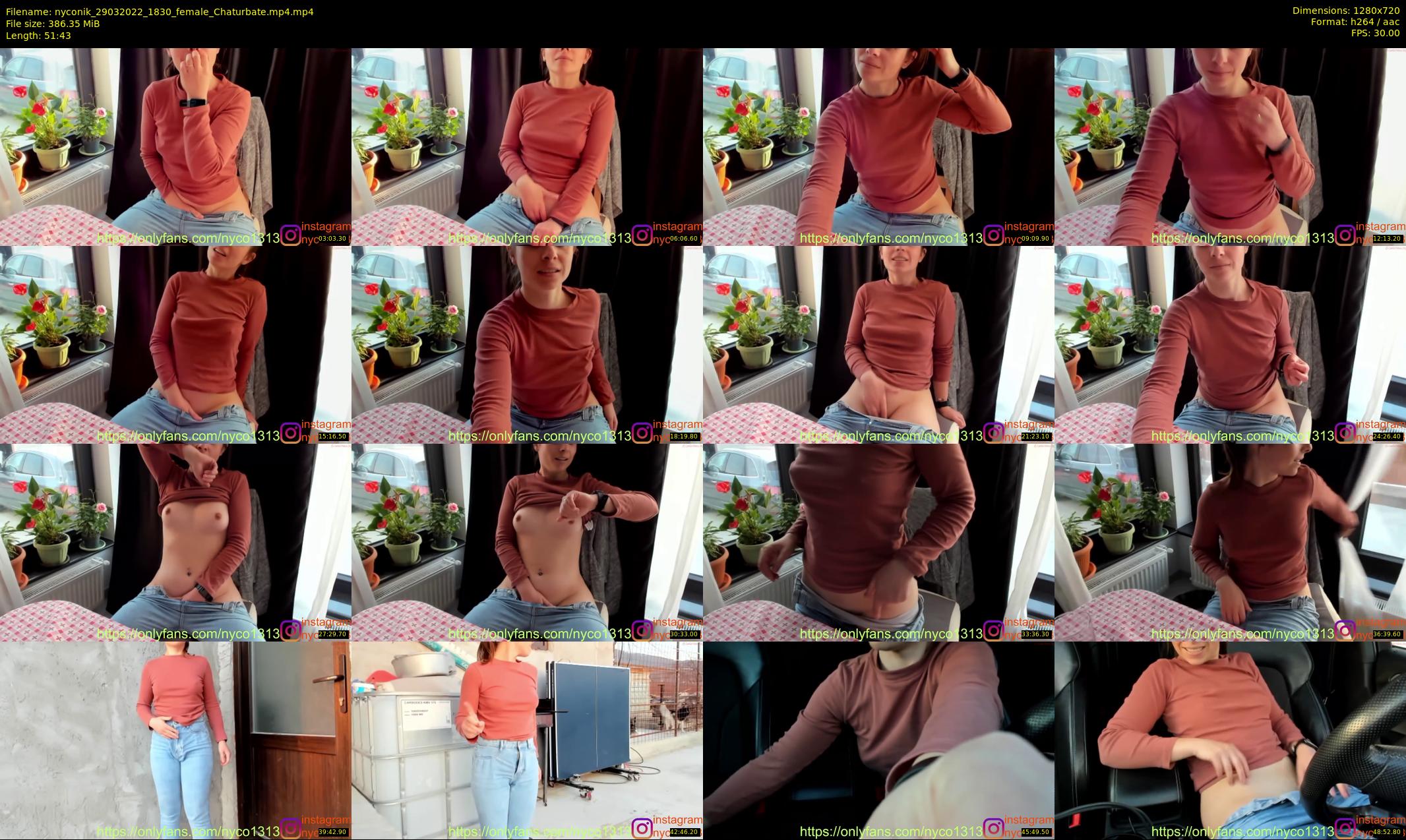 nyconik — 52 minute Chaturbate female cam show recording, 720p, Mar 29, 2022