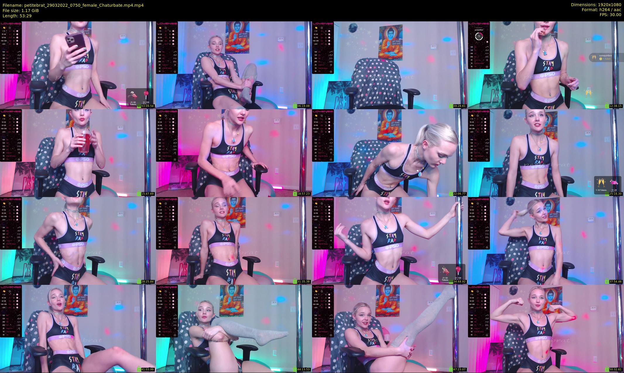 petitebrat — 54 minute Chaturbate female cam show recording, 1080p, Mar 29, 2022