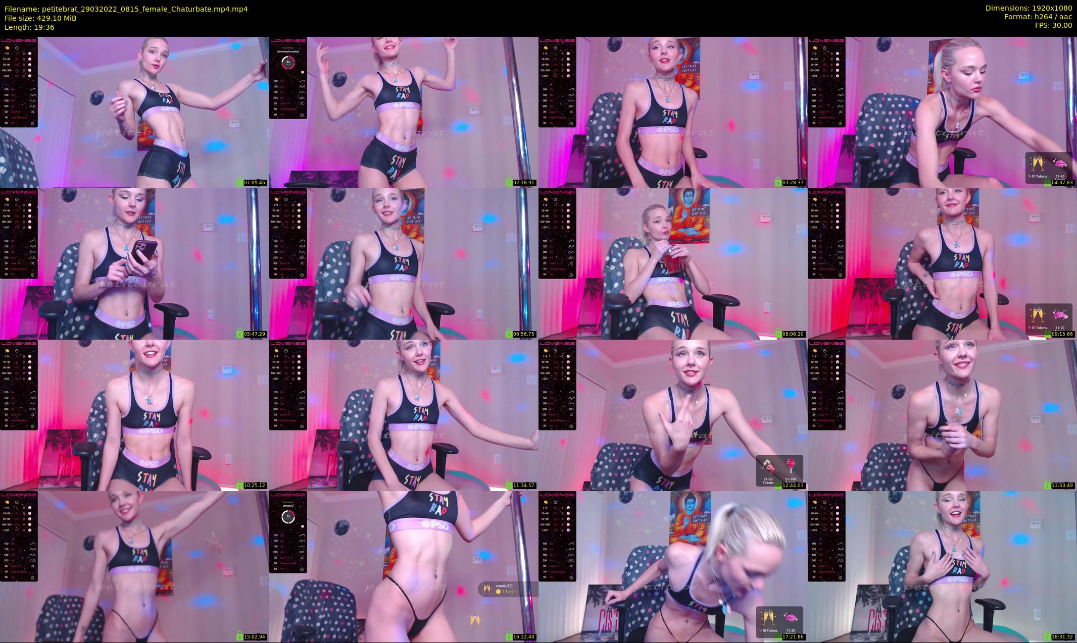 petitebrat — 20 minute Chaturbate female cam show recording, 1080p, Mar 29, 2022