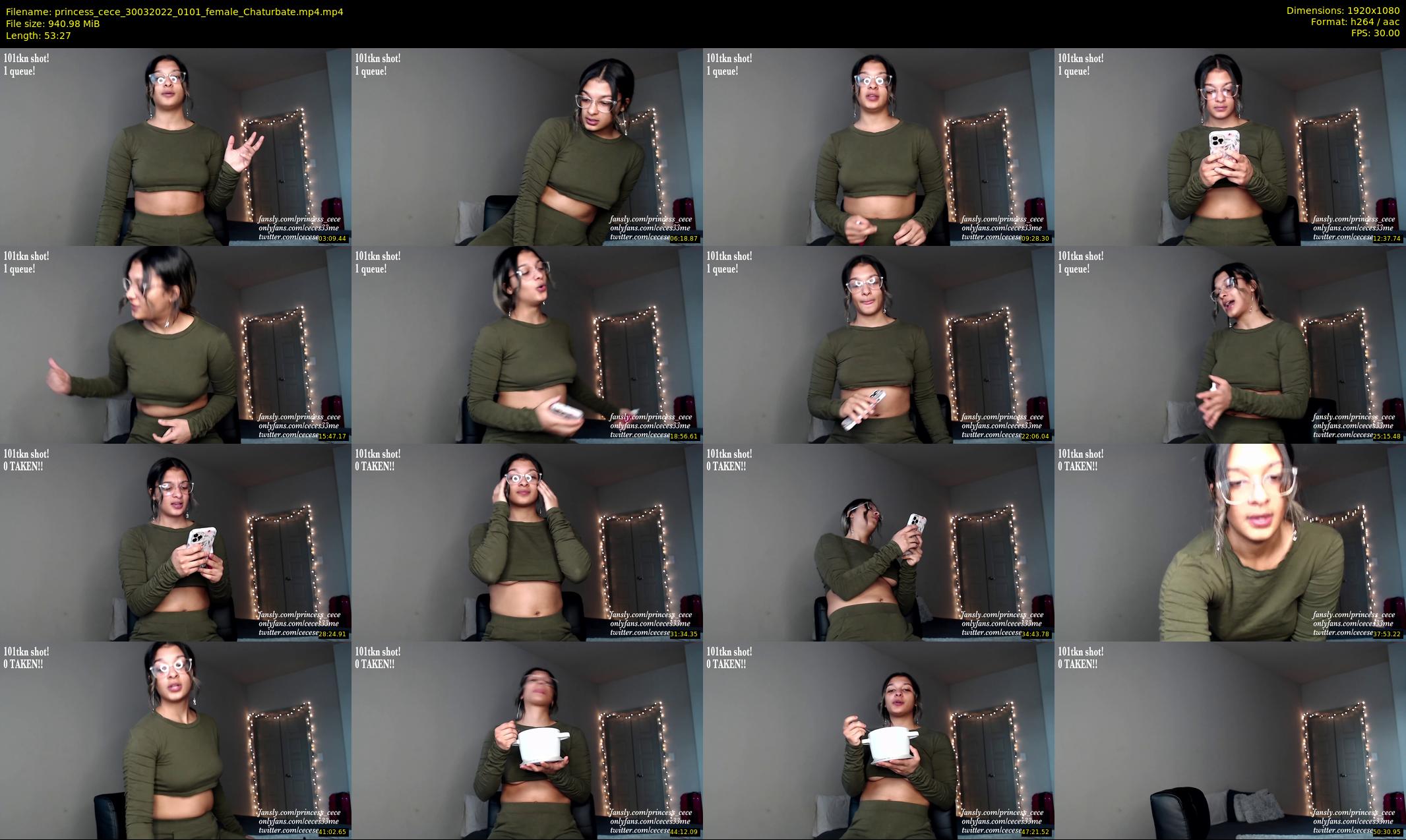 princess_cece — 54 minute Chaturbate female cam show recording, 1080p, Mar 30, 2022