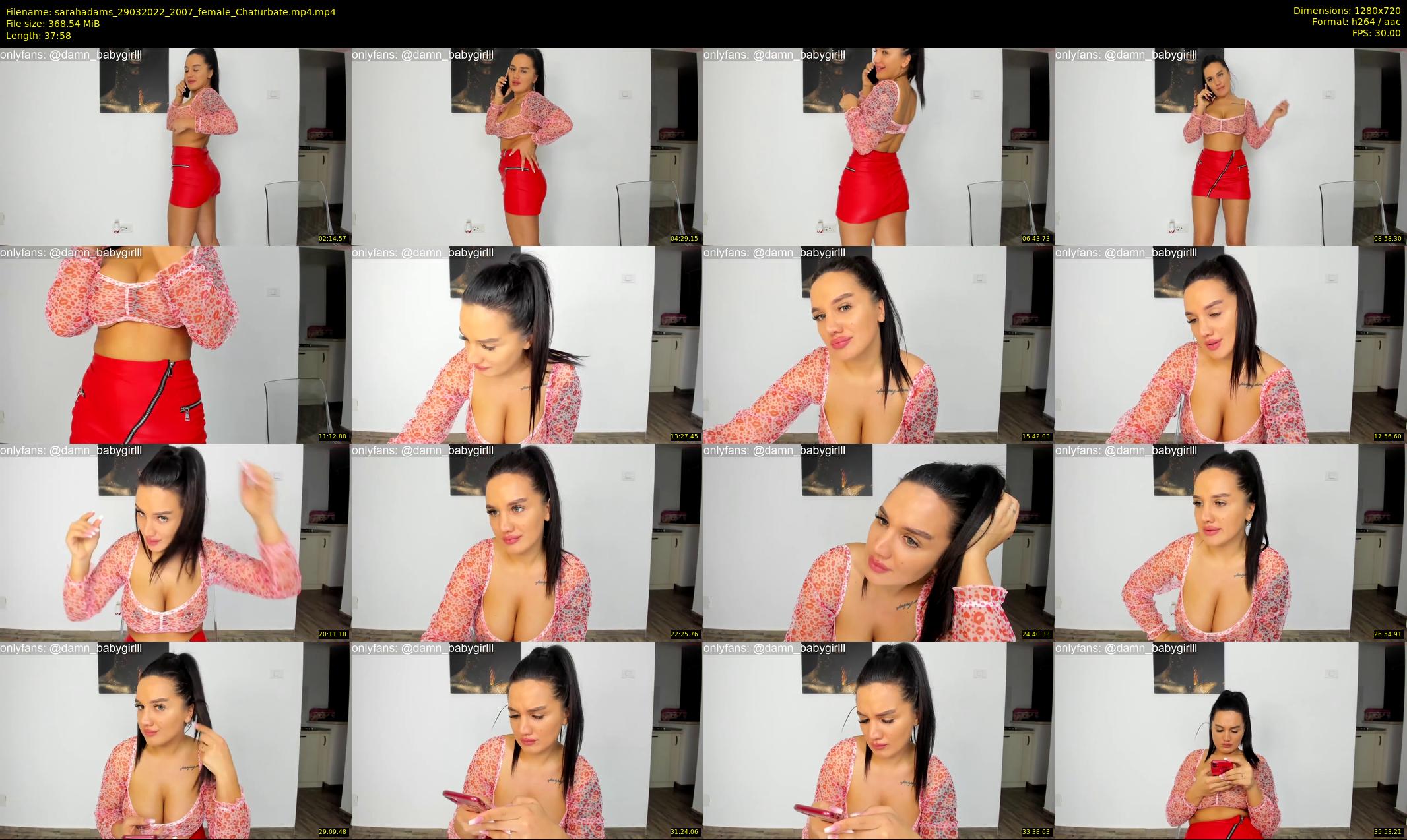 sarahadams — 38 minute Chaturbate female cam show recording, 720p, Mar 29, 2022