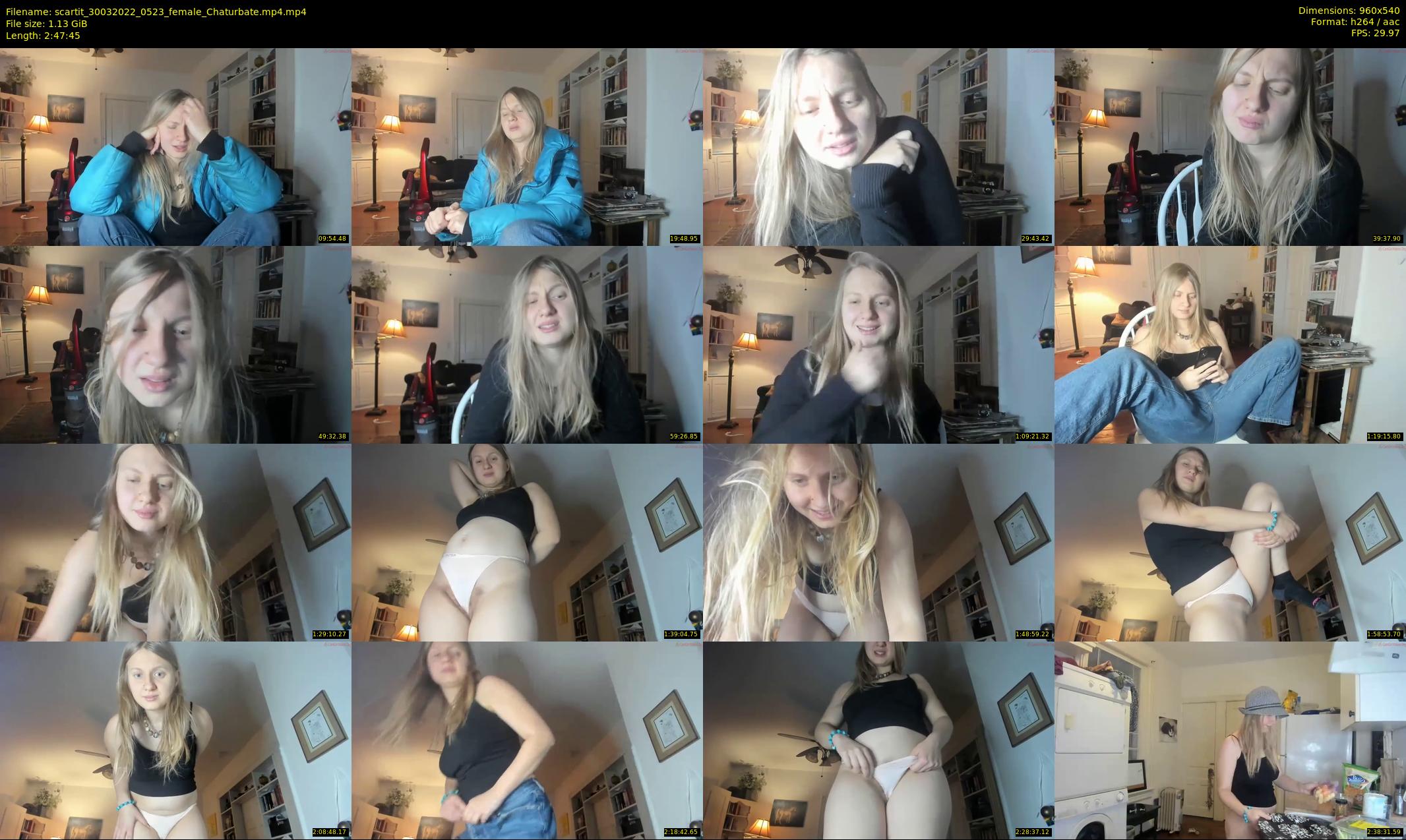scartit — 168 minute Chaturbate female cam show recording, 480p, Mar 30, 2022