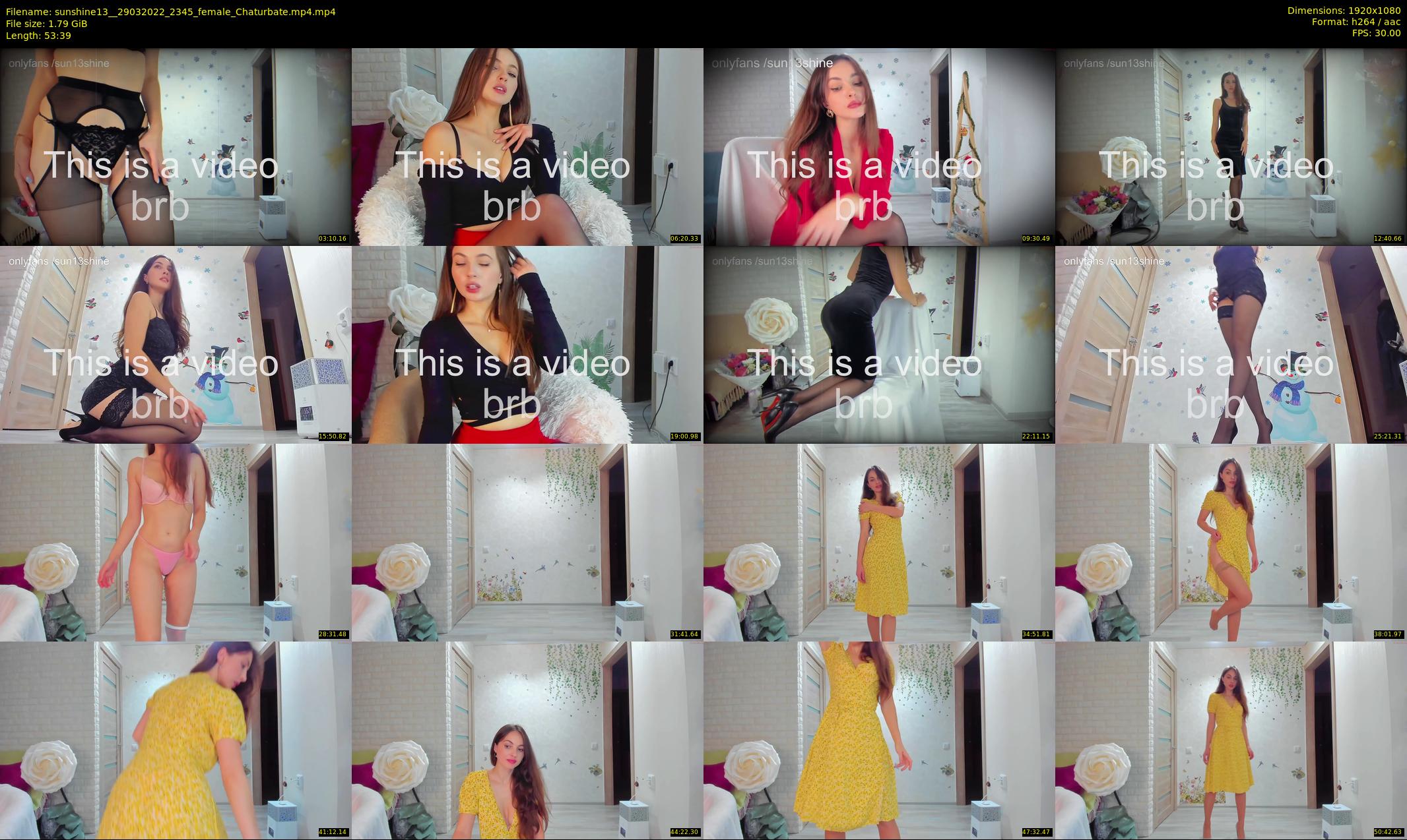 sunshine13_ — 54 minute Chaturbate female cam show recording, 1080p, Mar 29, 2022