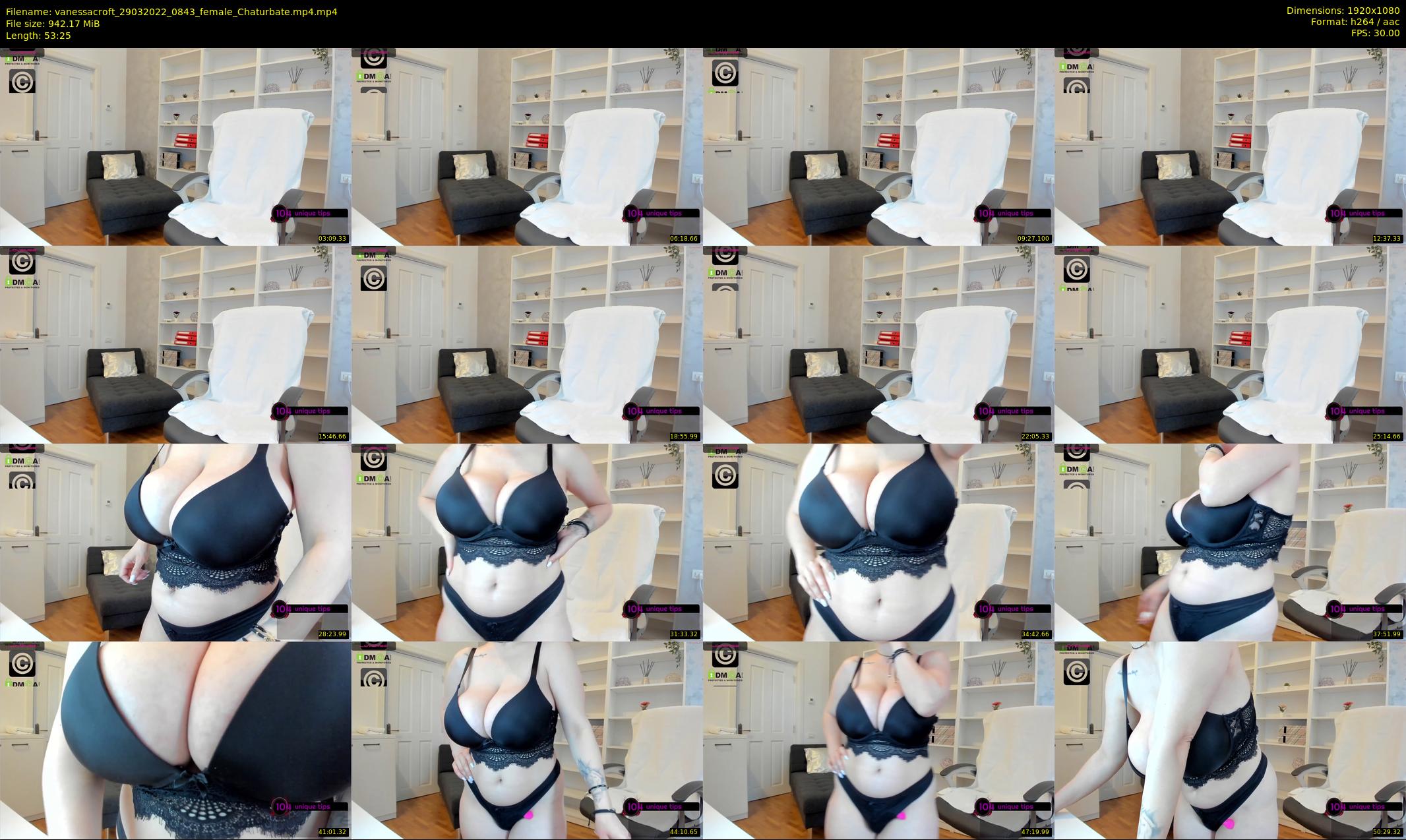 vanessacroft — 54 minute Chaturbate female cam show recording, 1080p, Mar 29, 2022