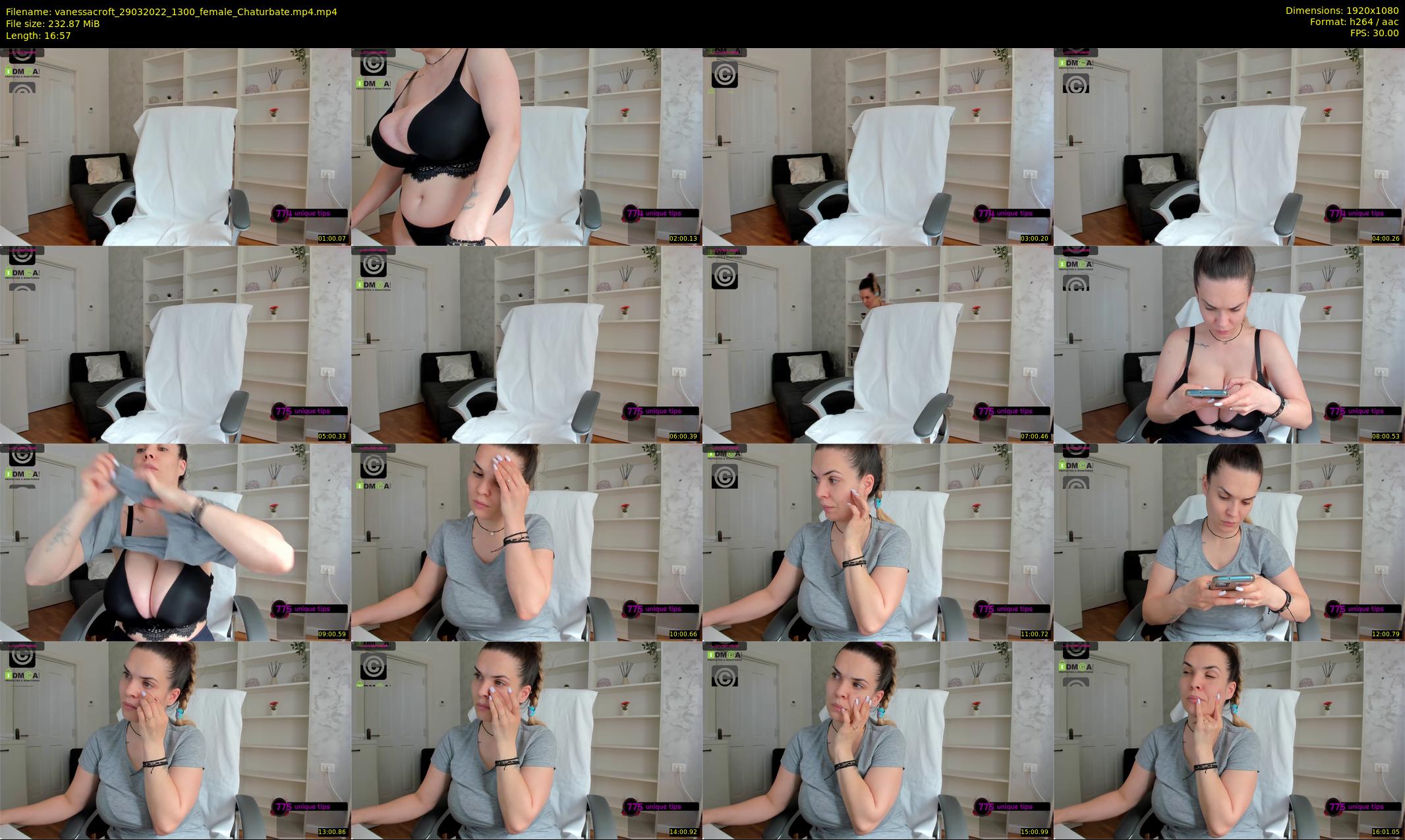 vanessacroft — 17 minute Chaturbate female cam show recording, 1080p, Mar 29, 2022