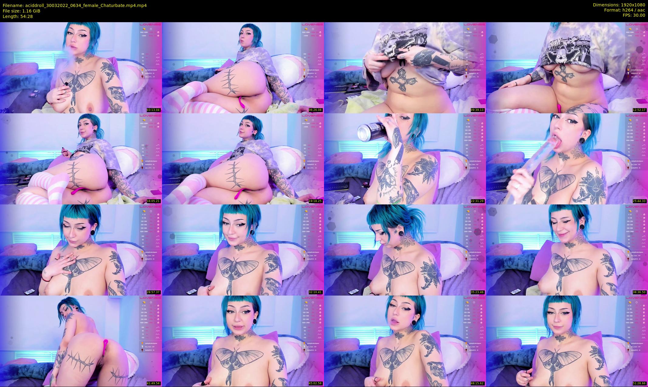 aciddroll — 55 minute Chaturbate female cam show recording, 1080p, Mar 30, 2022