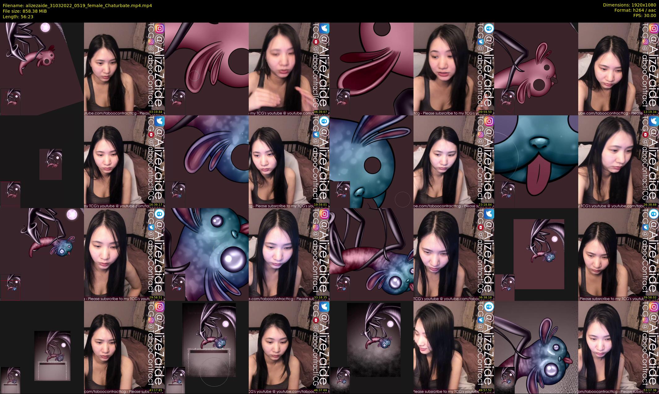 alizezaide — 57 minute Chaturbate female cam show recording, 1080p, Mar 31, 2022