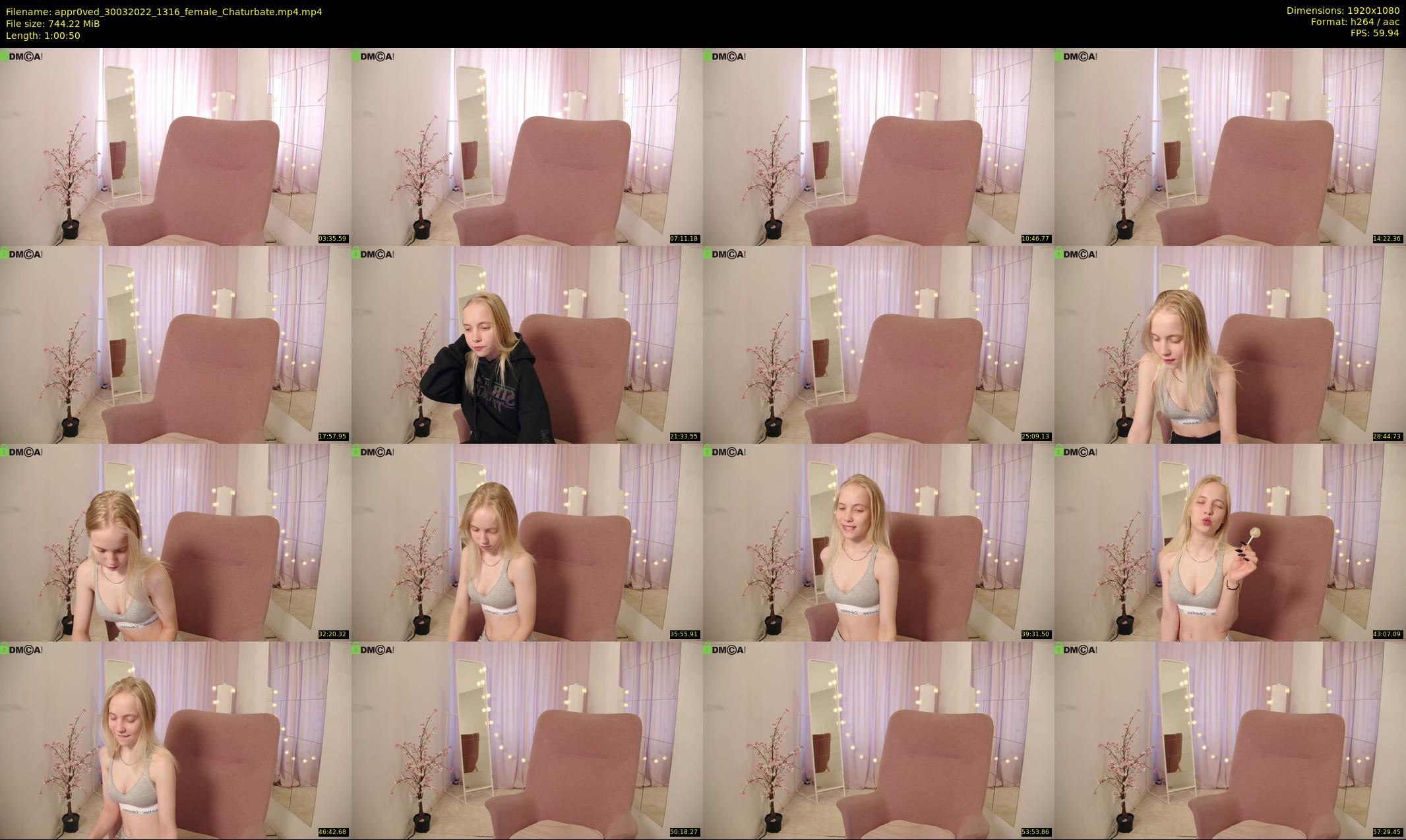appr0ved — 61 minute Chaturbate female cam show recording, 1080p, Mar 30, 2022