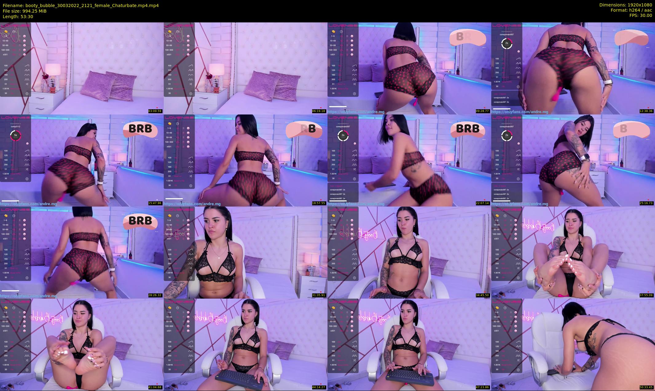 booty_bubble — 54 minute Chaturbate female cam show recording, 1080p, Mar 30, 2022