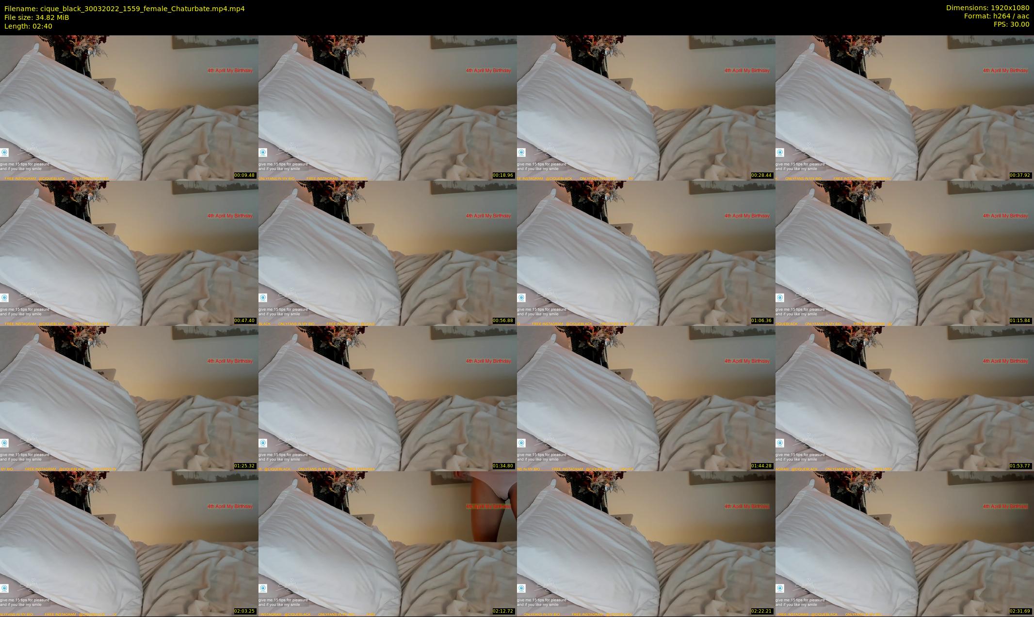 cique_black — 3 minute Chaturbate female cam show recording, 1080p, Mar 30, 2022