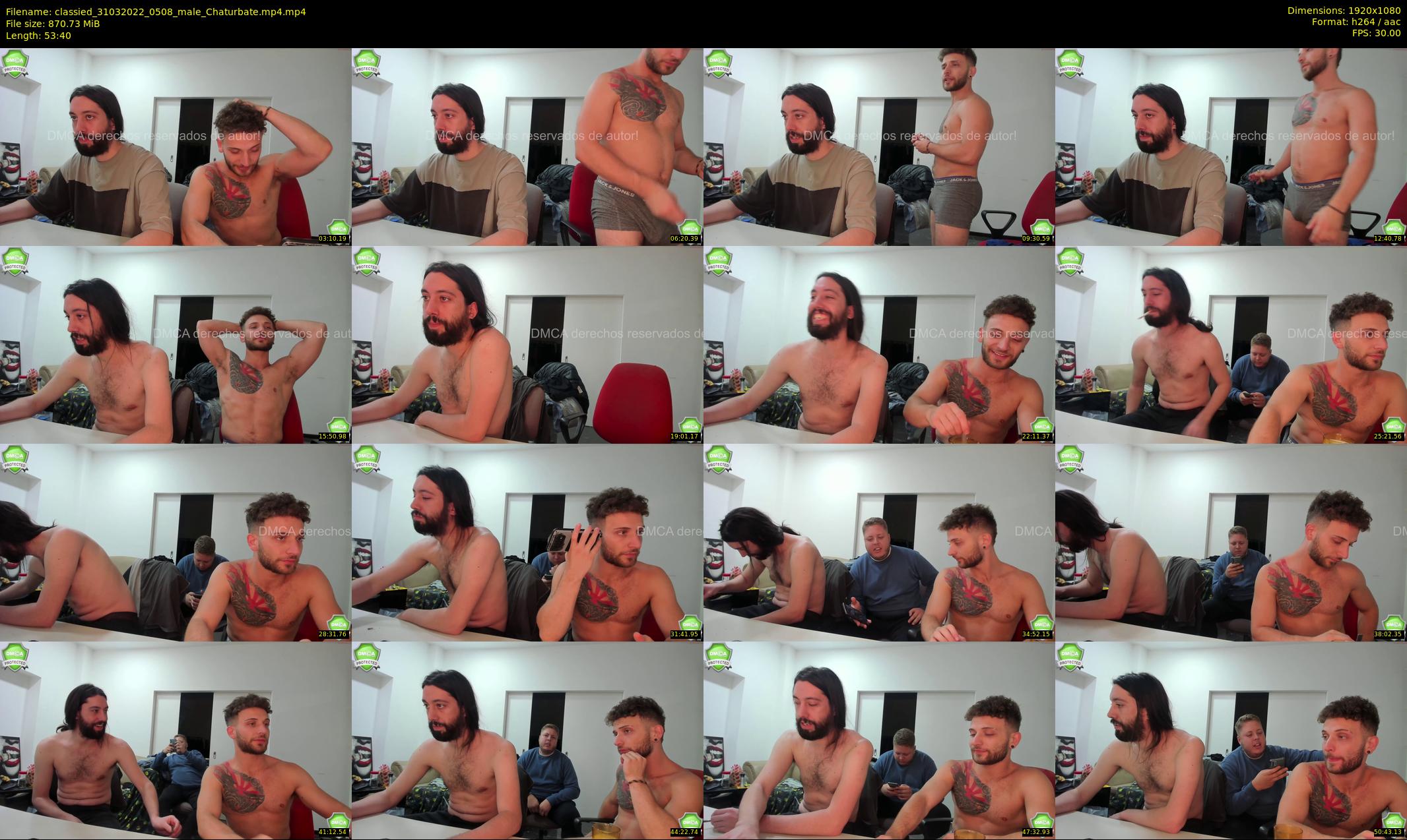 classied — 54 minute Chaturbate male cam show recording, 1080p, Mar 31, 2022