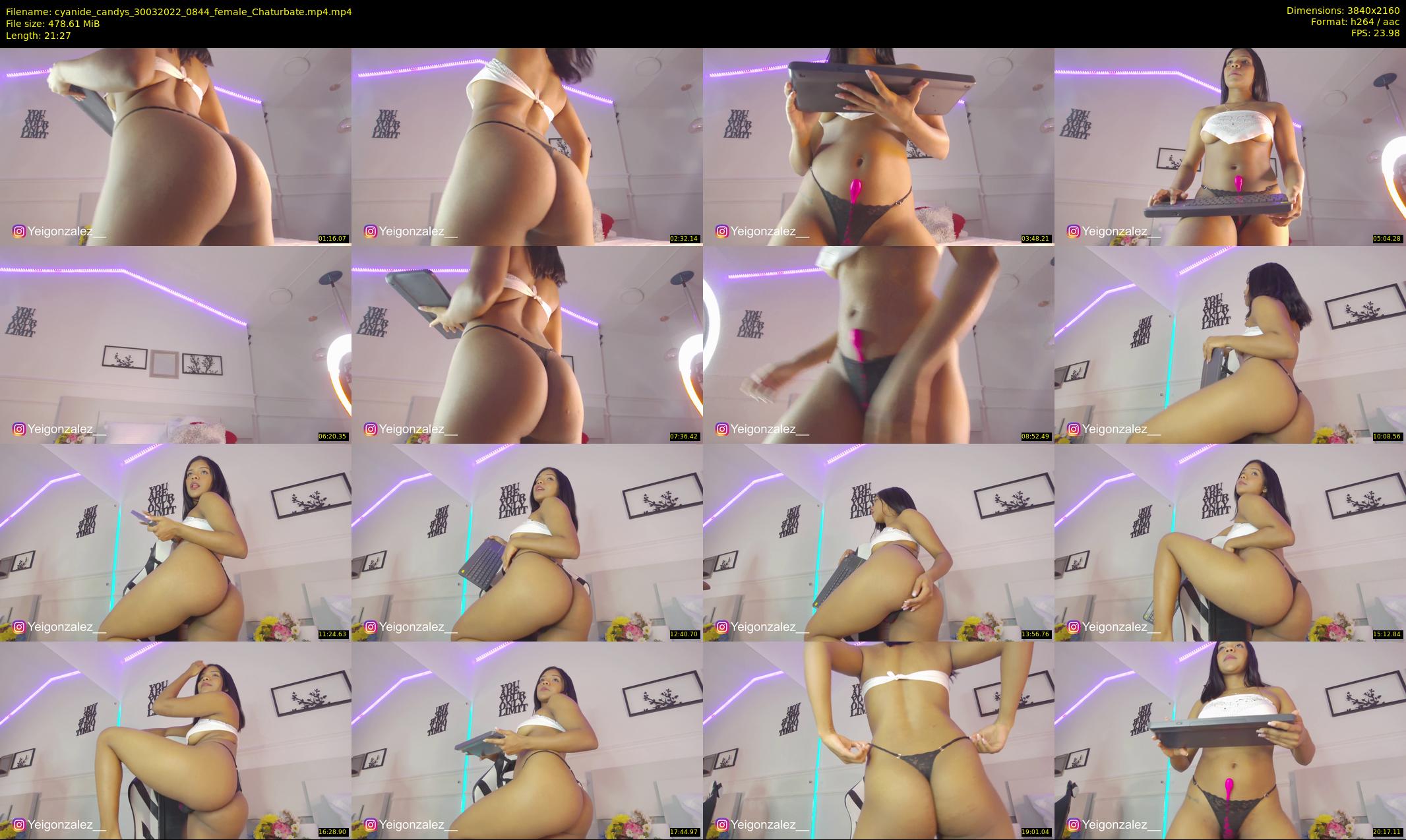cyanide_candys — 22 minute Chaturbate female cam show recording, 4K, Mar 30, 2022