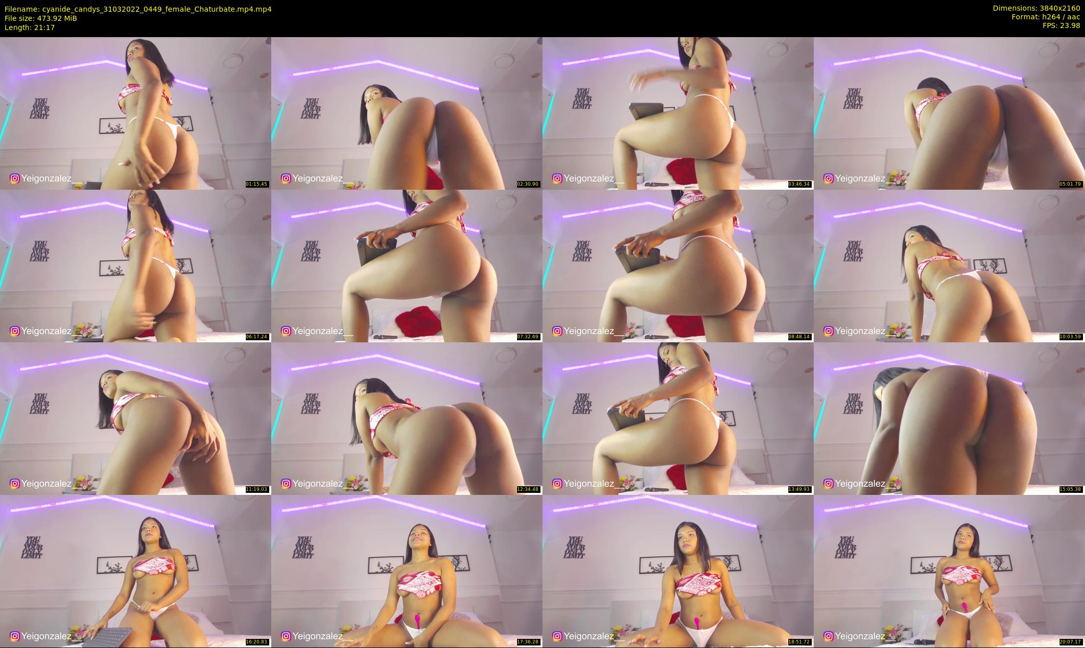 cyanide_candys — 22 minute Chaturbate female cam show recording, 4K, Mar 31, 2022
