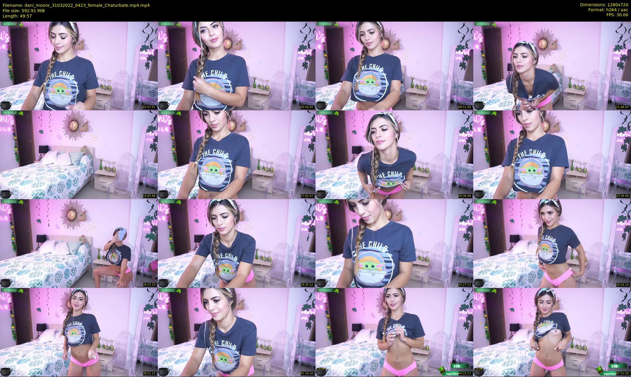 dani_moore — 50 minute Chaturbate female cam show recording, 720p, Mar 31, 2022