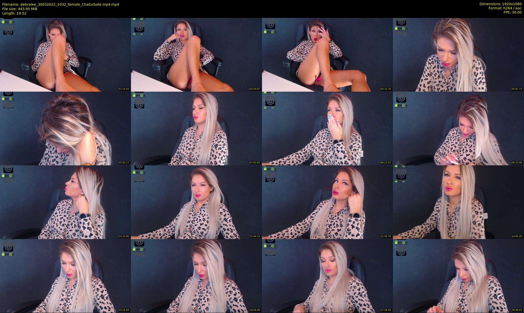 debralee — 20 minute Chaturbate female cam show recording, 1080p, Mar 30, 2022