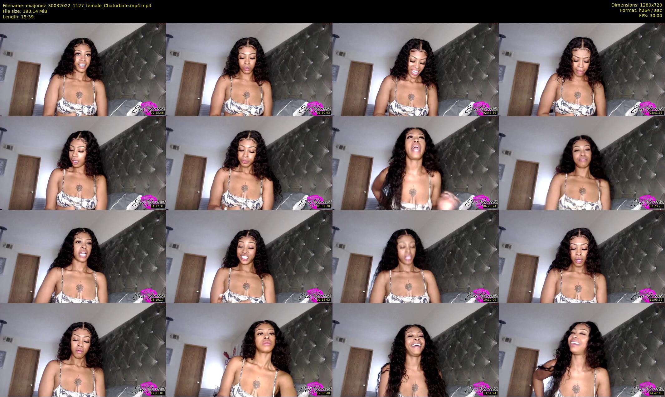 evajonez — 16 minute Chaturbate female cam show recording, 720p, Mar 30, 2022
