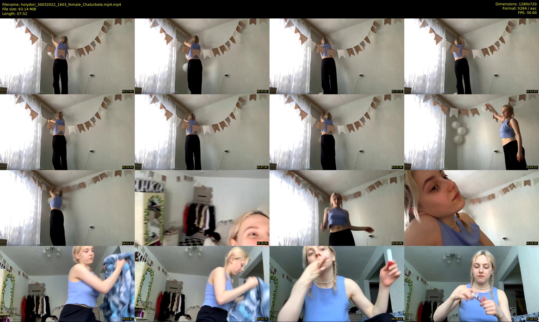 holydori — 8 minute Chaturbate female cam show recording, 720p, Mar 30, 2022