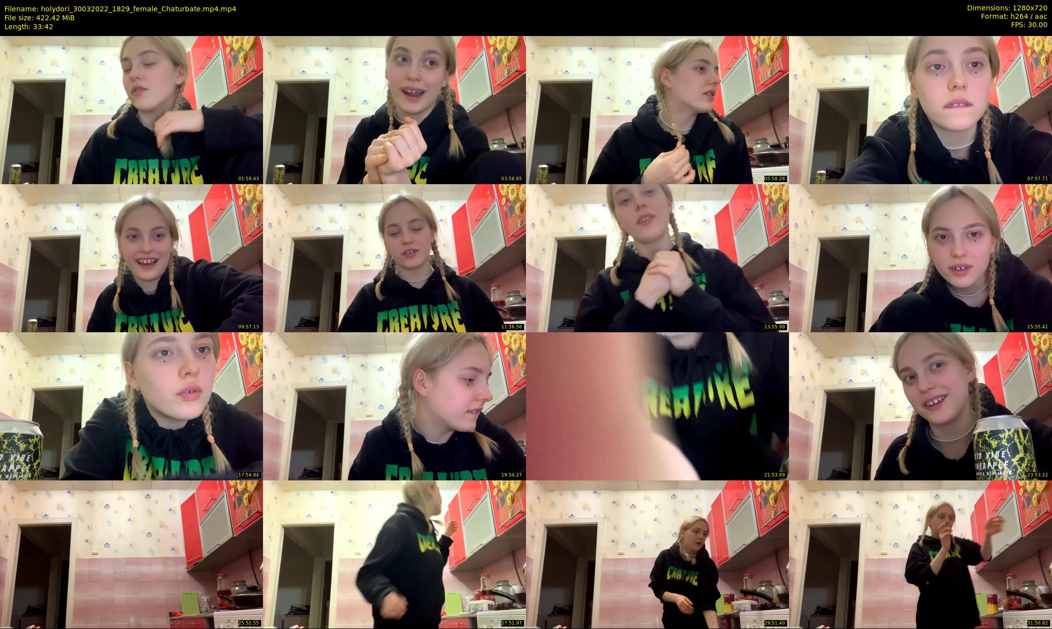 holydori — 34 minute Chaturbate female cam show recording, 720p, Mar 30, 2022