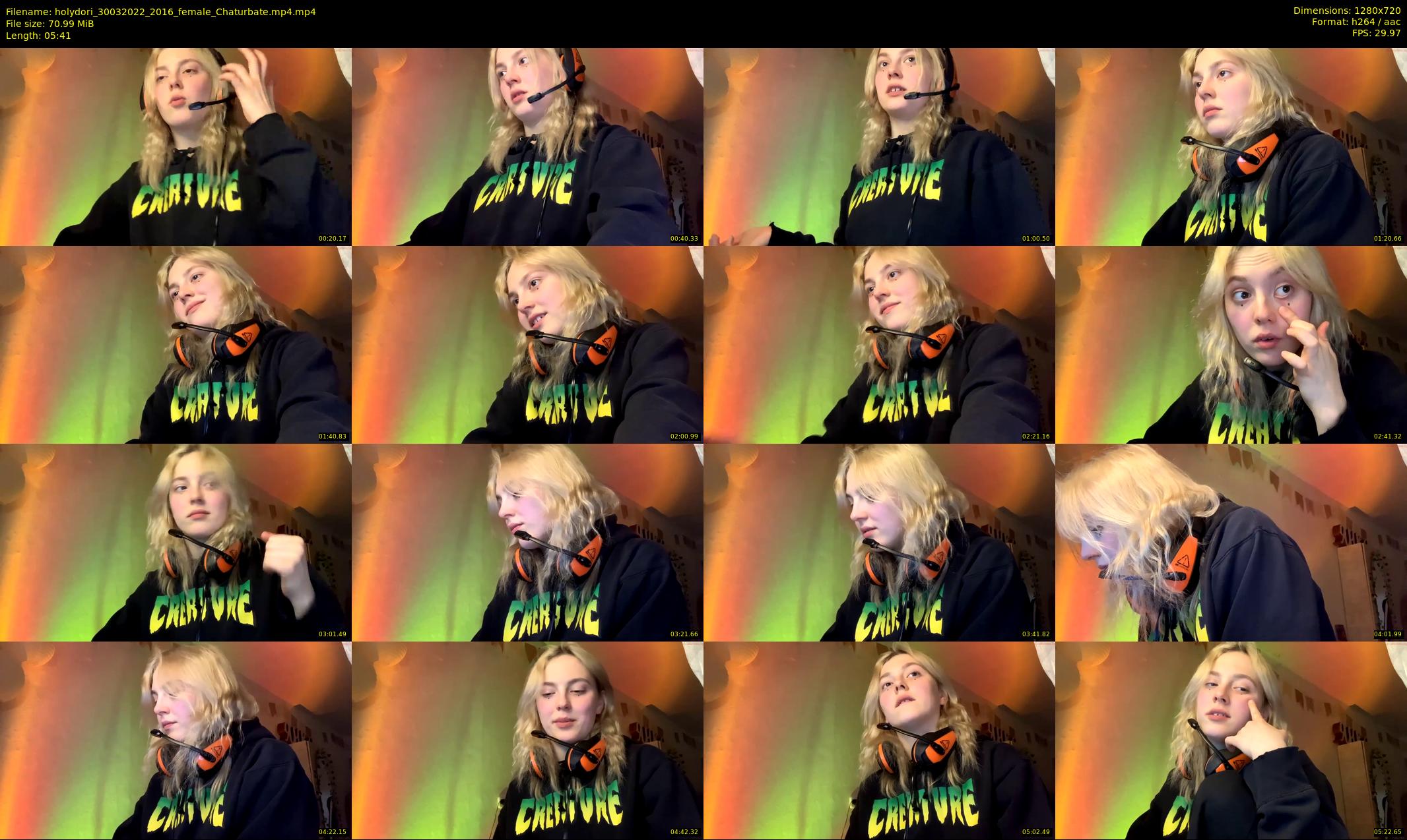 holydori — 6 minute Chaturbate female cam show recording, 720p, Mar 30, 2022
