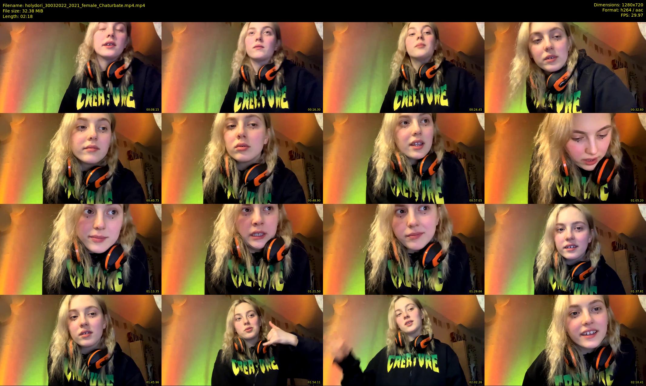 holydori — 3 minute Chaturbate female cam show recording, 720p, Mar 30, 2022
