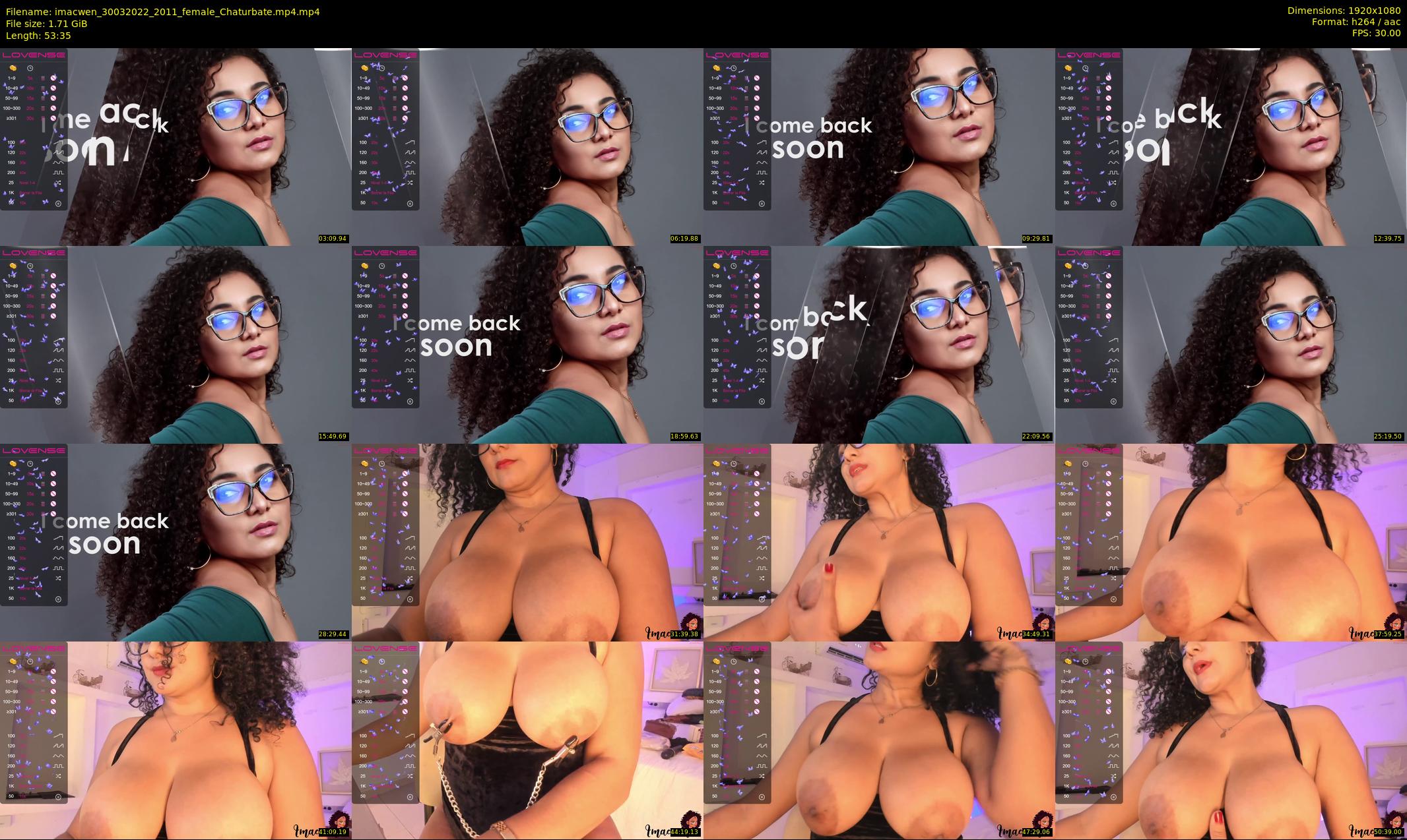 imacwen — 54 minute Chaturbate female cam show recording, 1080p, Mar 30, 2022