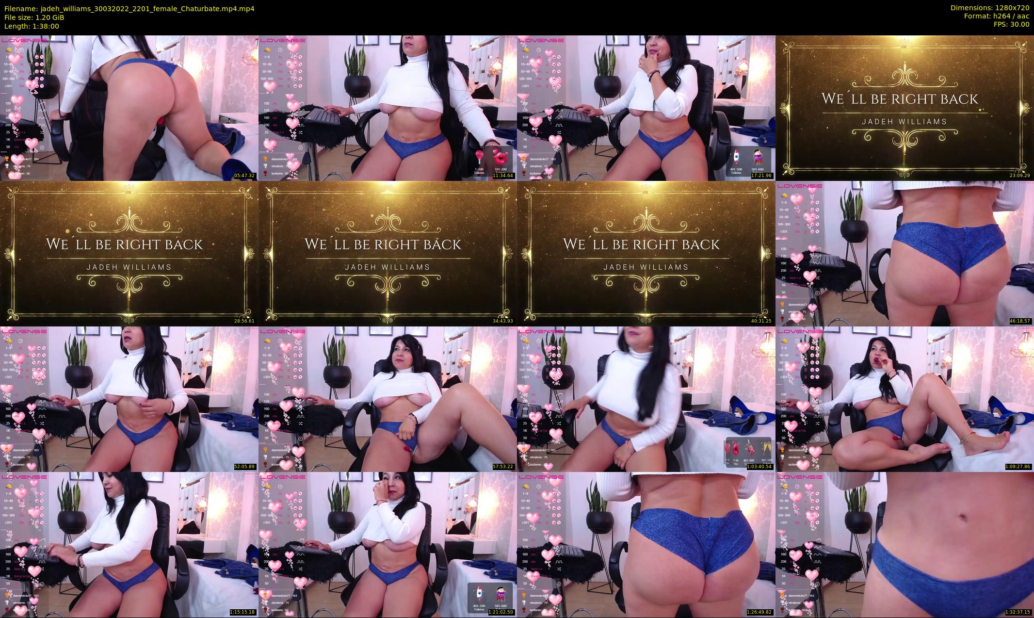 jadeh_williams — 98 minute Chaturbate female cam show recording, 720p, Mar 30, 2022