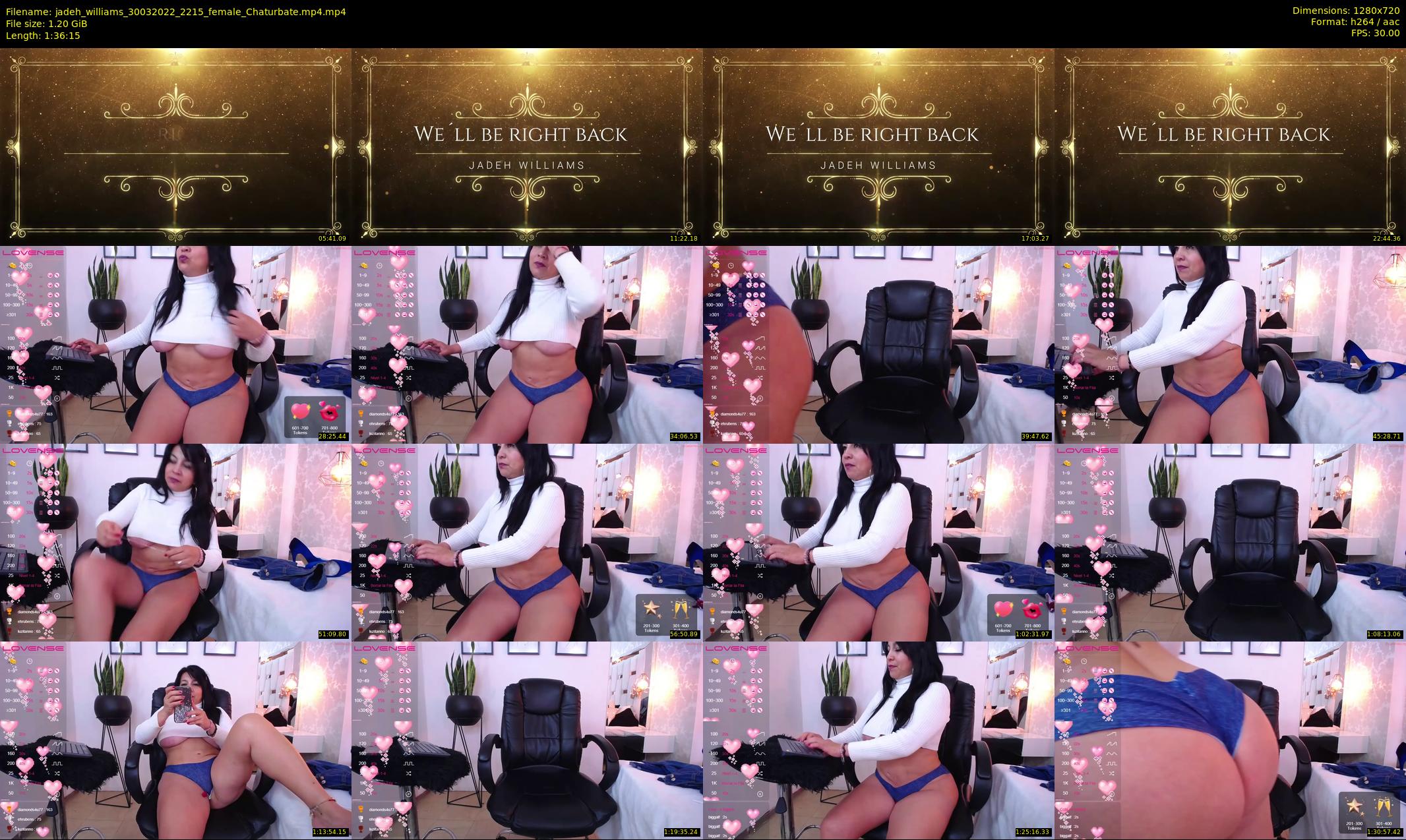 jadeh_williams — 97 minute Chaturbate female cam show recording, 720p, Mar 30, 2022