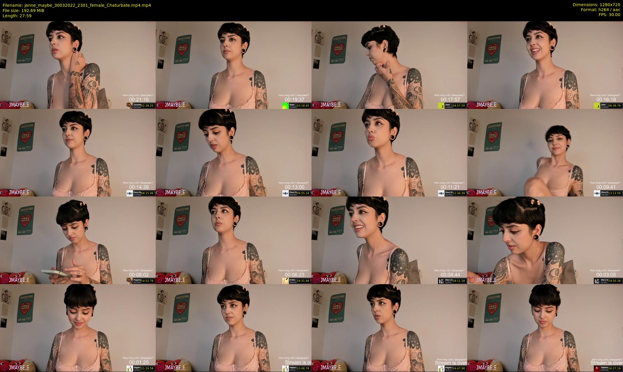 janne_maybe — 28 minute Chaturbate female cam show recording, 720p, Mar 30, 2022