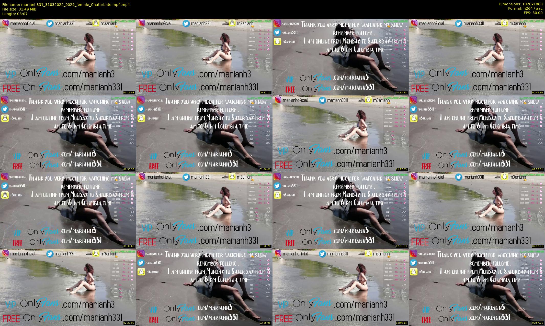 marianh331 — 4 minute Chaturbate female cam show recording, 1080p, Mar 31, 2022