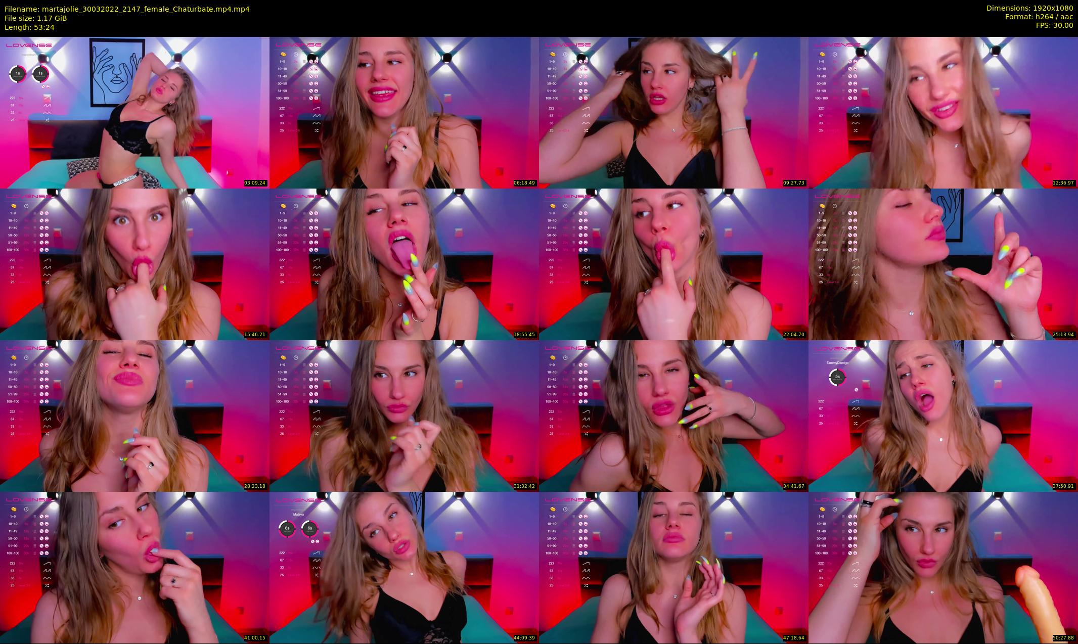 martajolie — 54 minute Chaturbate female cam show recording, 1080p, Mar 30, 2022