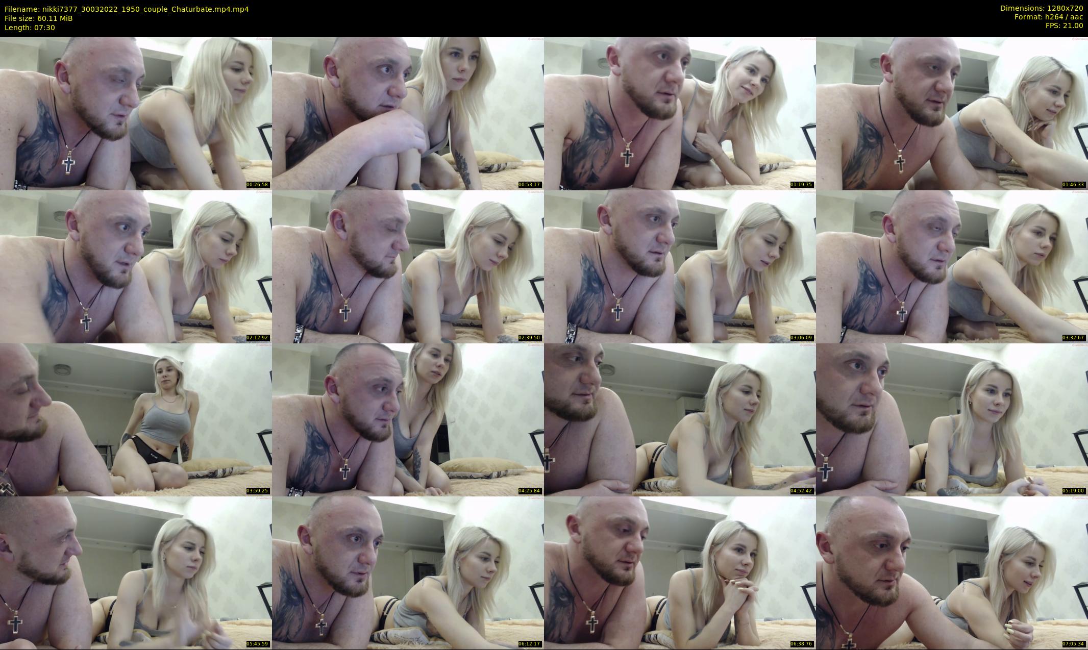 nikki7377 — 8 minute Chaturbate couple cam show recording, 720p, Mar 30, 2022