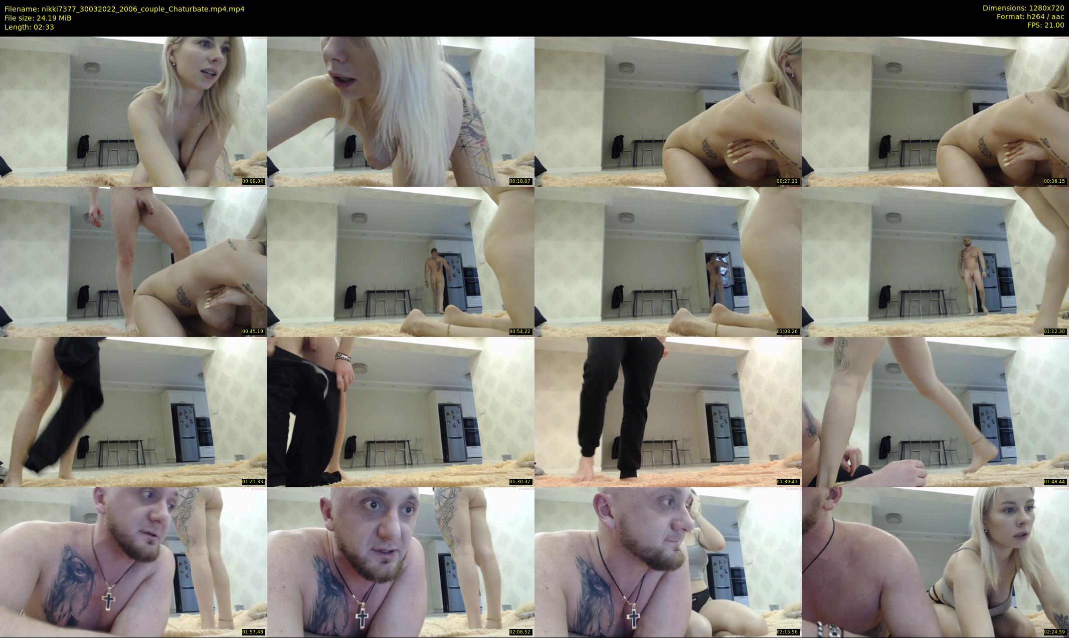 nikki7377 — 3 minute Chaturbate couple cam show recording, 720p, Mar 30, 2022