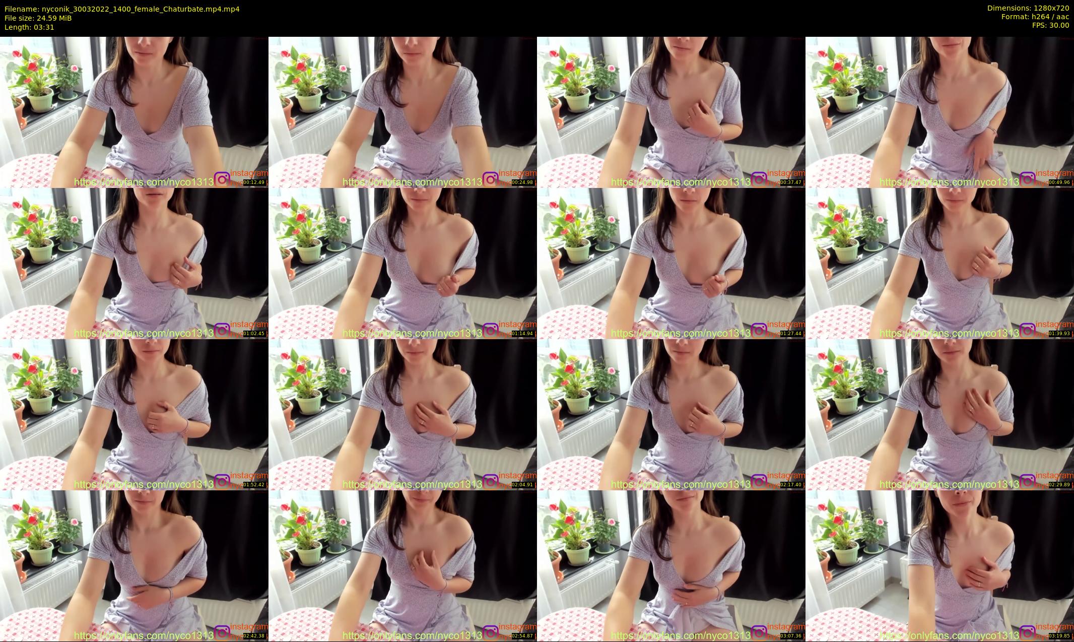 nyconik — 4 minute Chaturbate female cam show recording, 720p, Mar 30, 2022