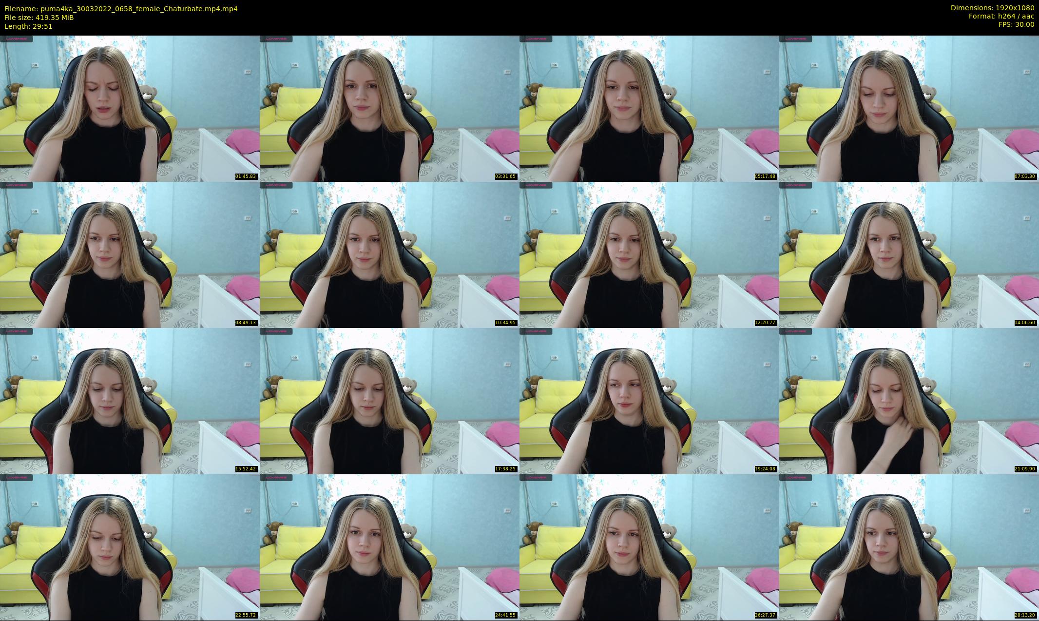 puma4ka — 30 minute Chaturbate female cam show recording, 1080p, Mar 30, 2022