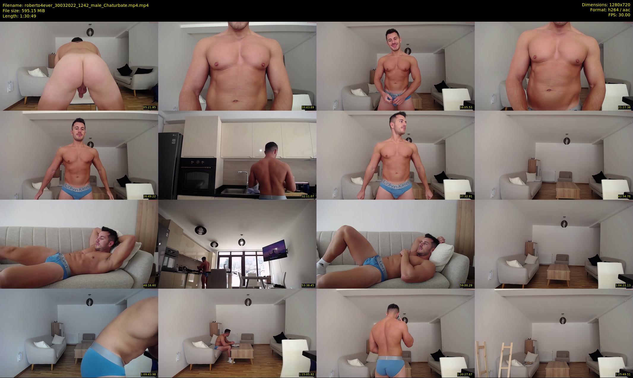 roberto4ever — 91 minute Chaturbate male cam show recording, 720p, Mar 30, 2022