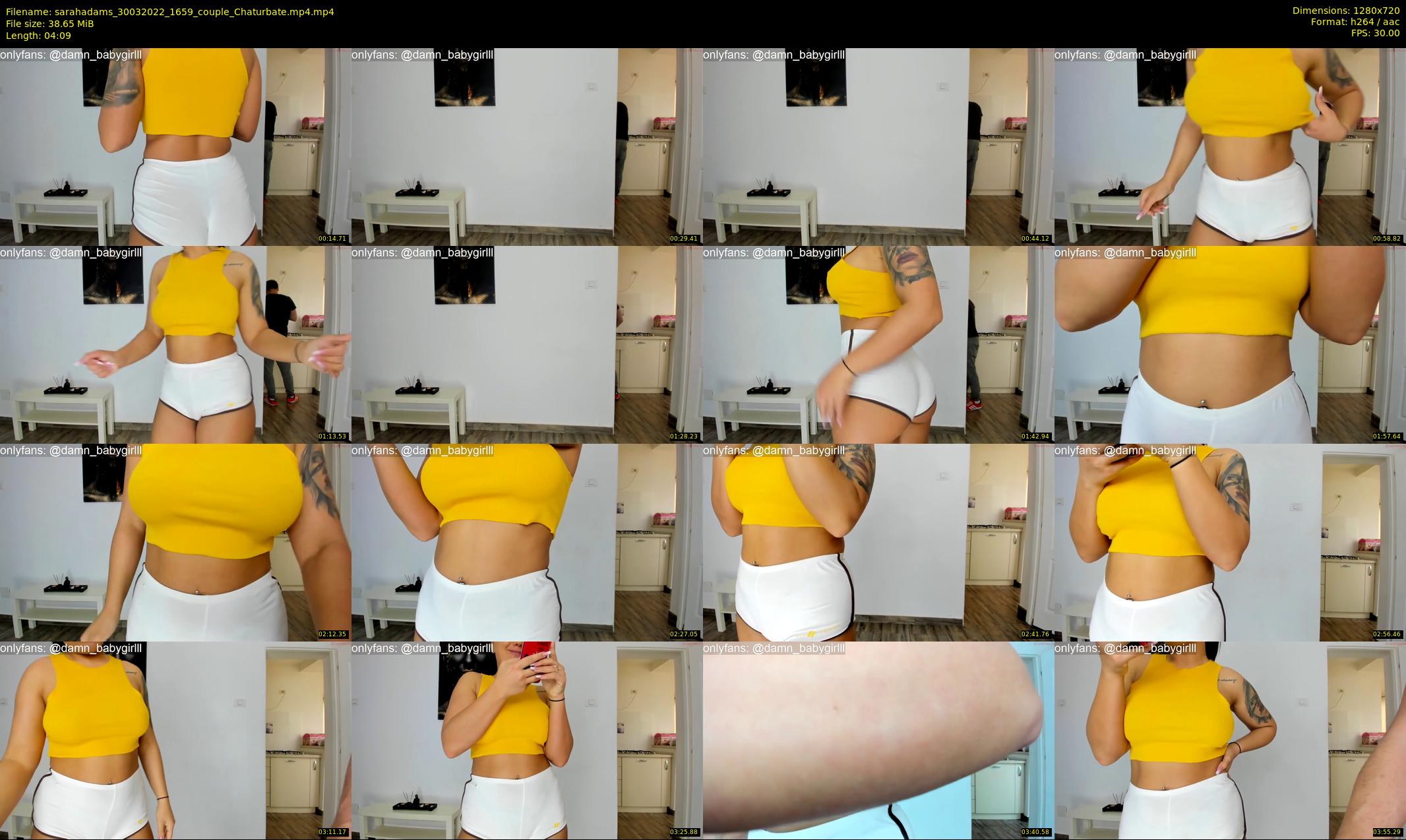sarahadams — 5 minute Chaturbate female cam show recording, 720p, Mar 30, 2022
