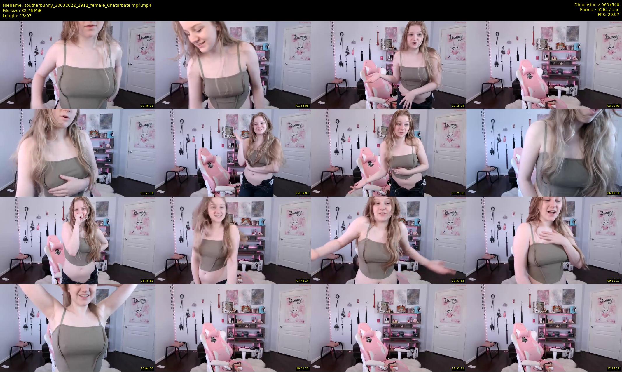 southerbunny — 14 minute Chaturbate female cam show recording, 480p, Mar 30, 2022