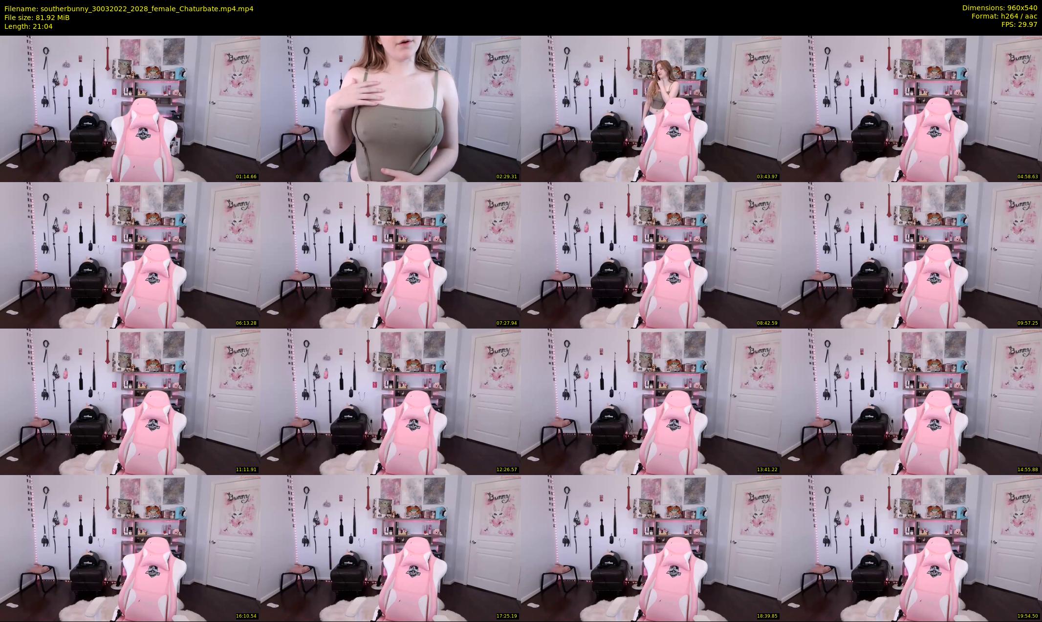 southerbunny — 22 minute Chaturbate female cam show recording, 480p, Mar 30, 2022