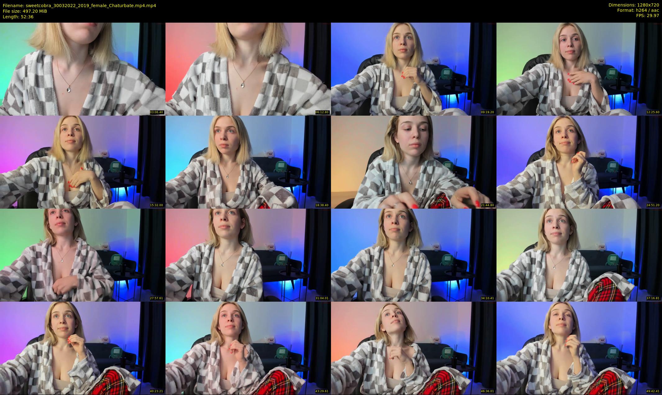 sweetcobra — 53 minute Chaturbate female cam show recording, 720p, Mar 30, 2022