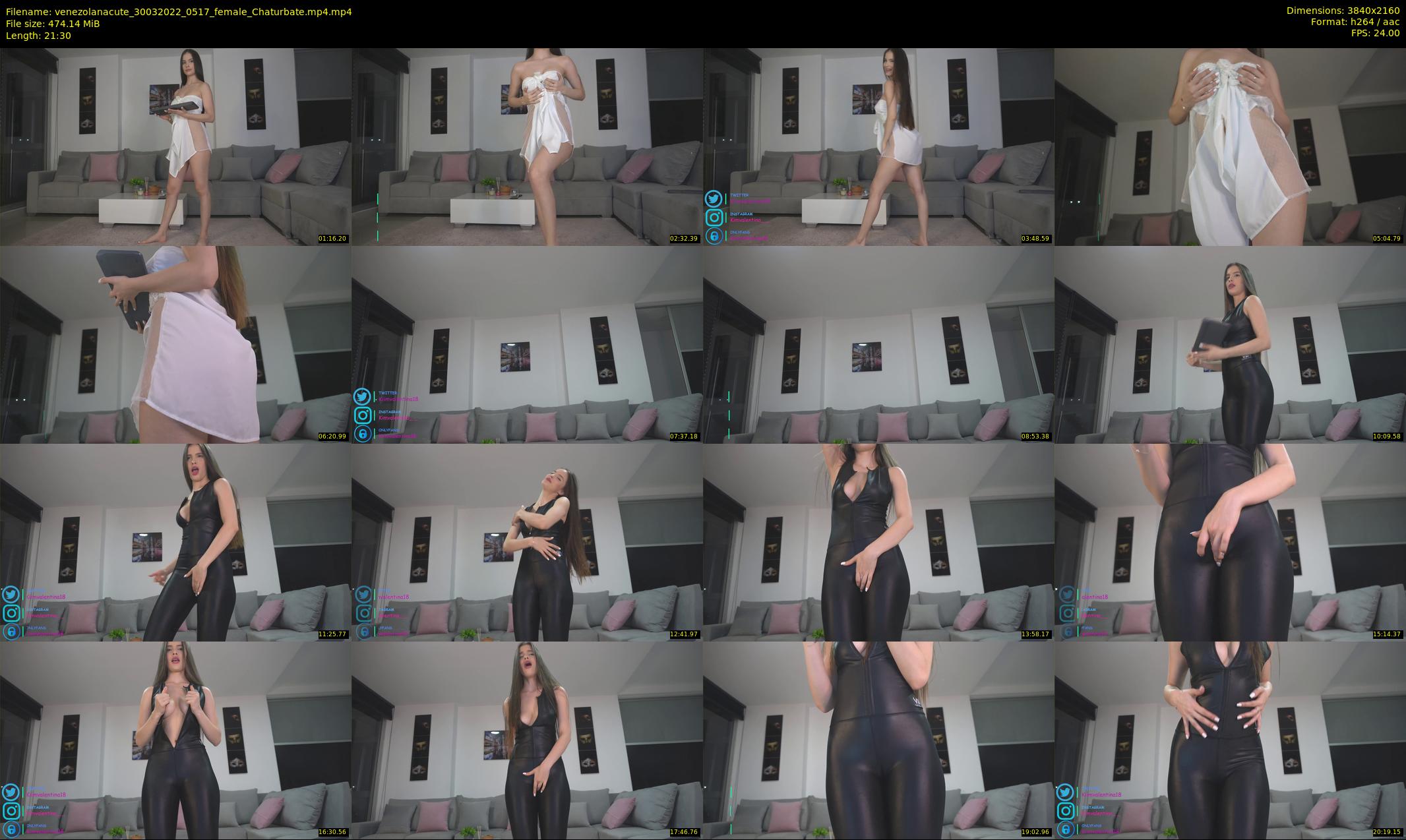 venezolanacute — 22 minute Chaturbate female cam show recording, 4K, Mar 30, 2022