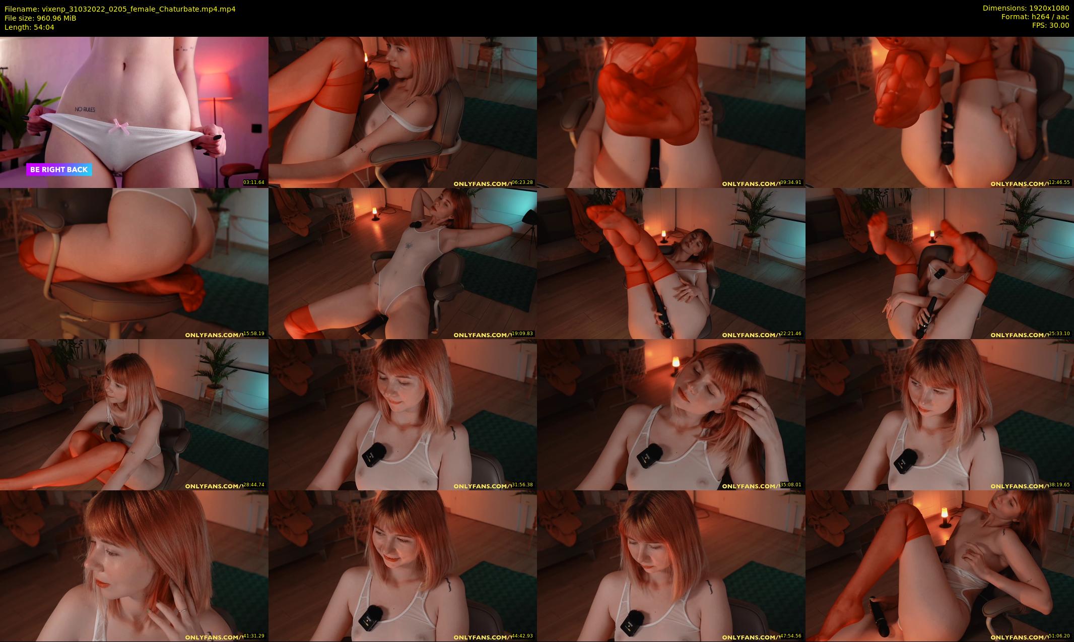 vixenp — 55 minute Chaturbate female cam show recording, 1080p, Mar 31, 2022