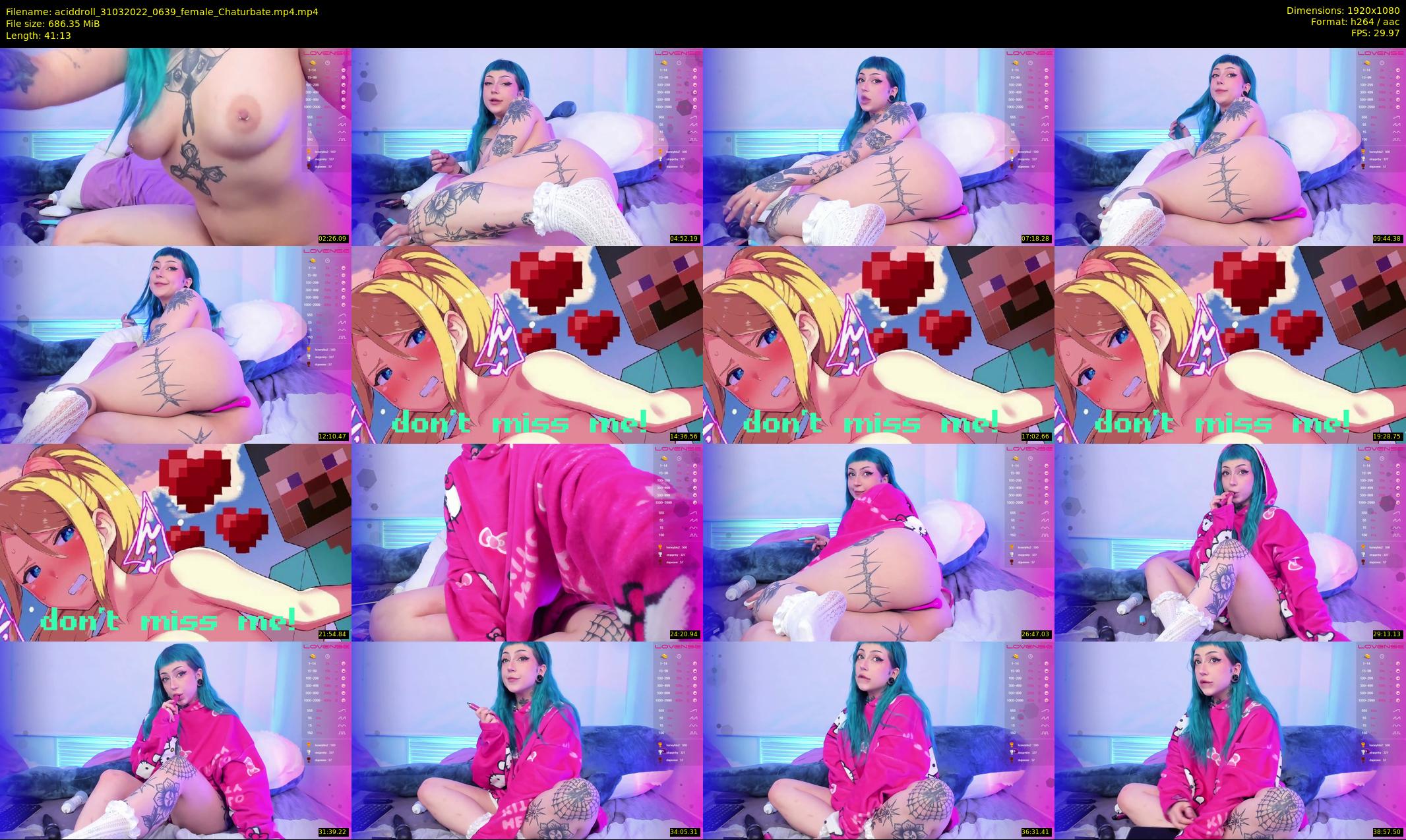 aciddroll — 42 minute Chaturbate female cam show recording, 1080p, Mar 31, 2022