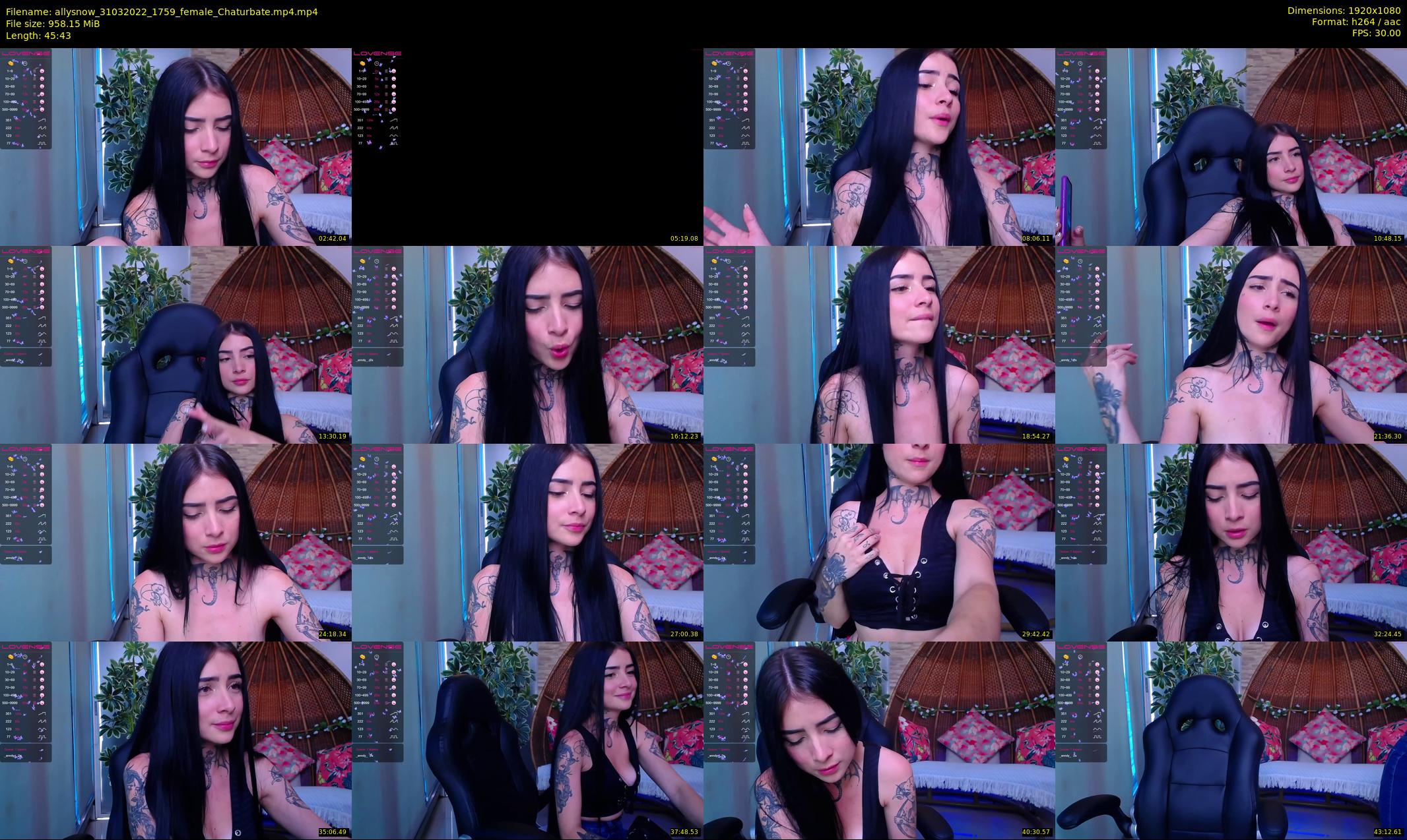 allysnow — 46 minute Chaturbate female cam show recording, 1080p, Mar 31, 2022