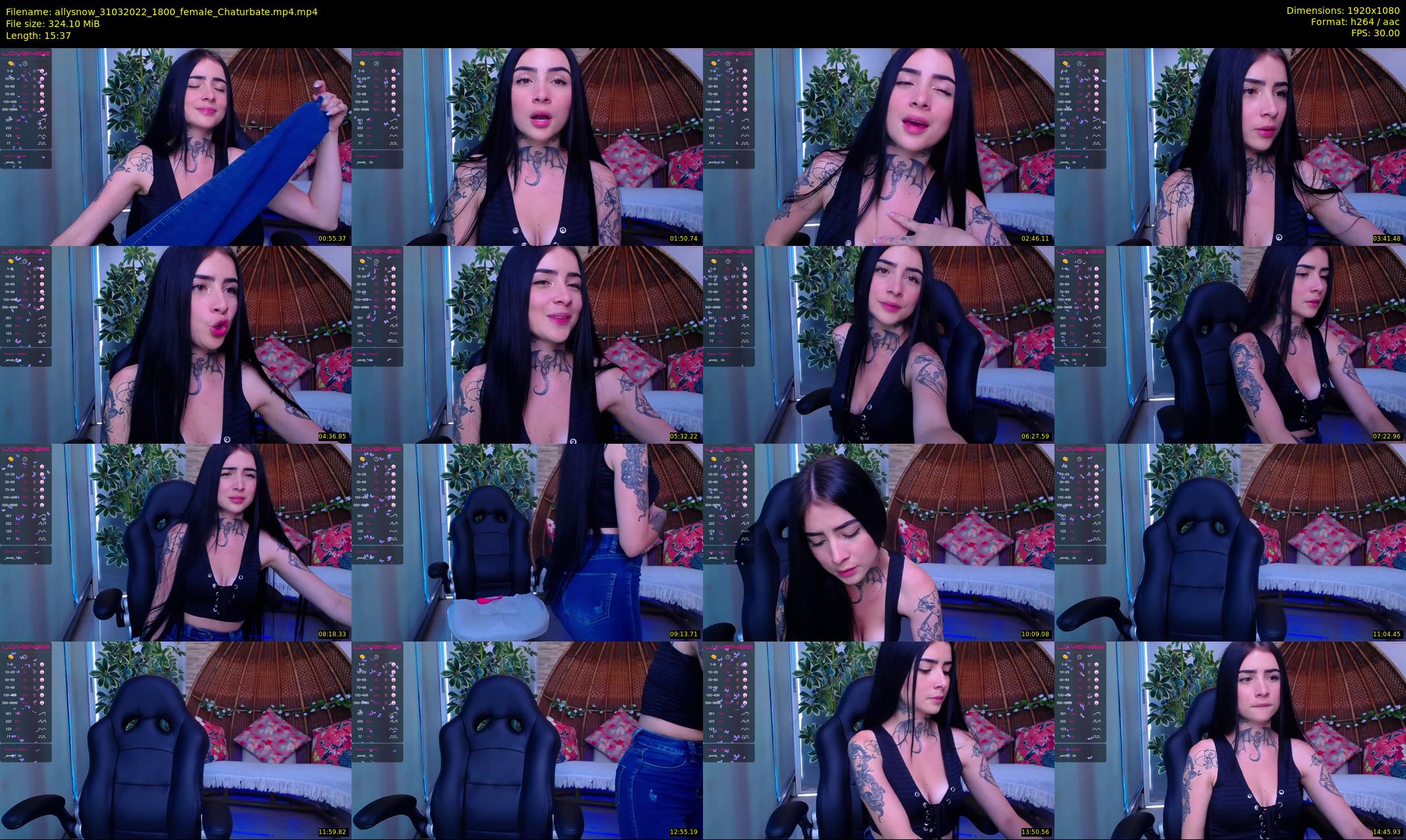 allysnow — 16 minute Chaturbate female cam show recording, 1080p, Mar 31, 2022