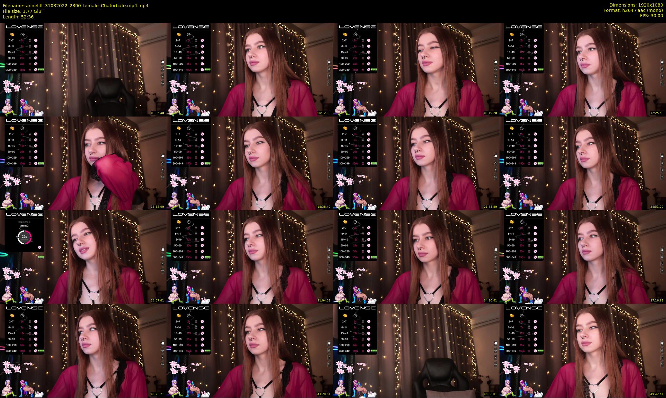 annelitt — 53 minute Chaturbate female cam show recording, 1080p, Mar 31, 2022