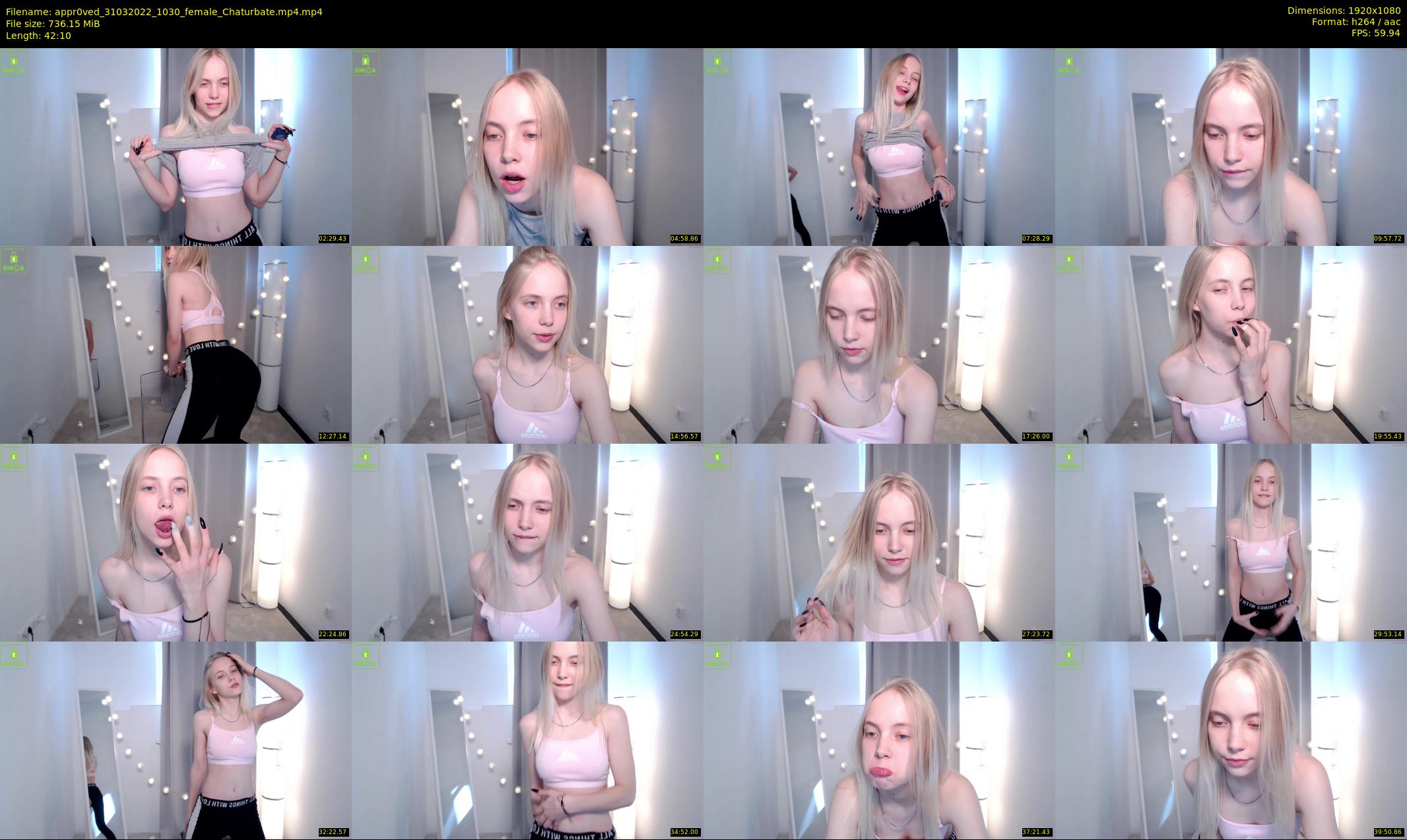 appr0ved — 43 minute Chaturbate female cam show recording, 1080p, Mar 31, 2022